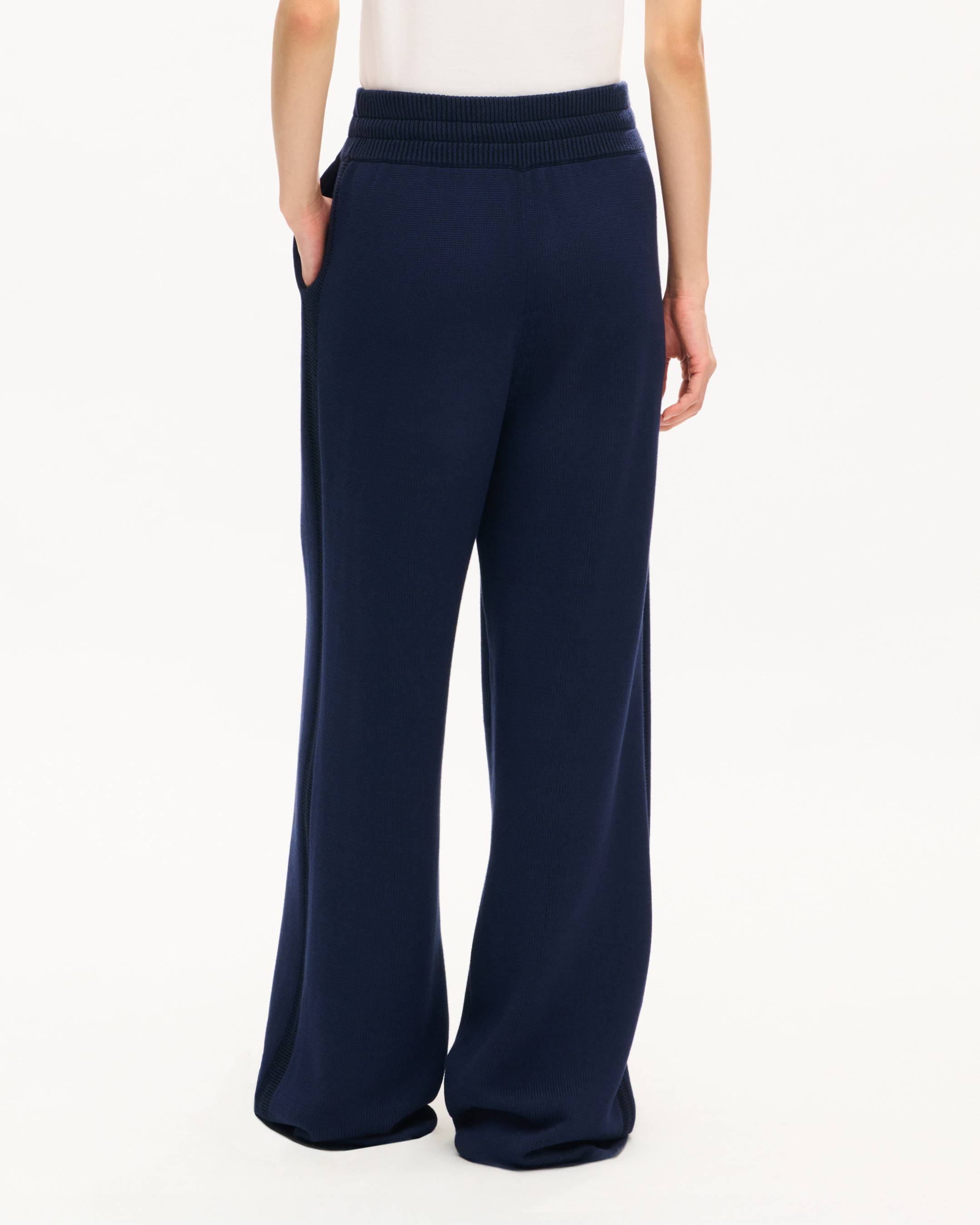 'KENZO Signature' straight pants in cotton wool