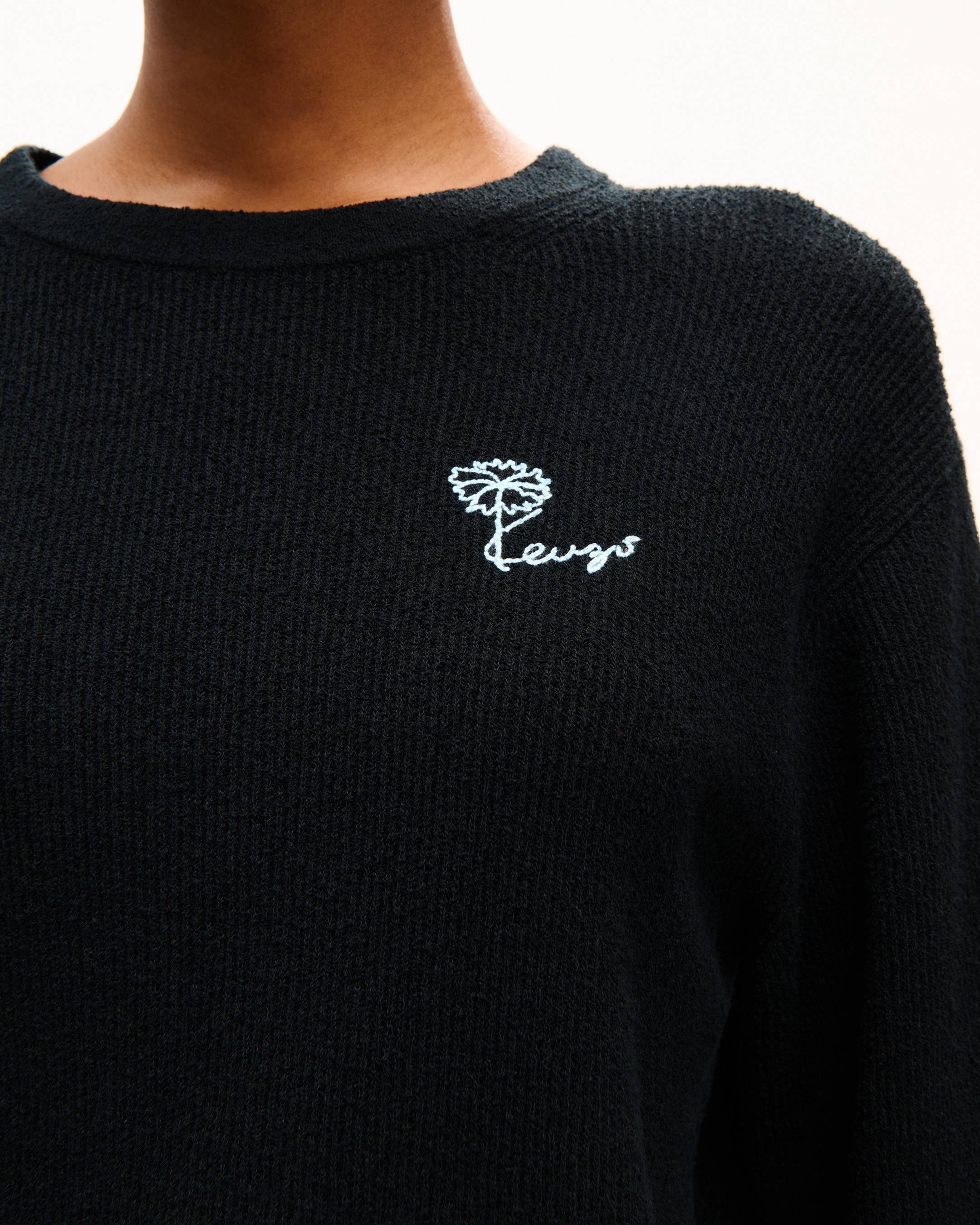 Jersey de rizo de algod&oacute;n bordada 'KENZO Tulip'