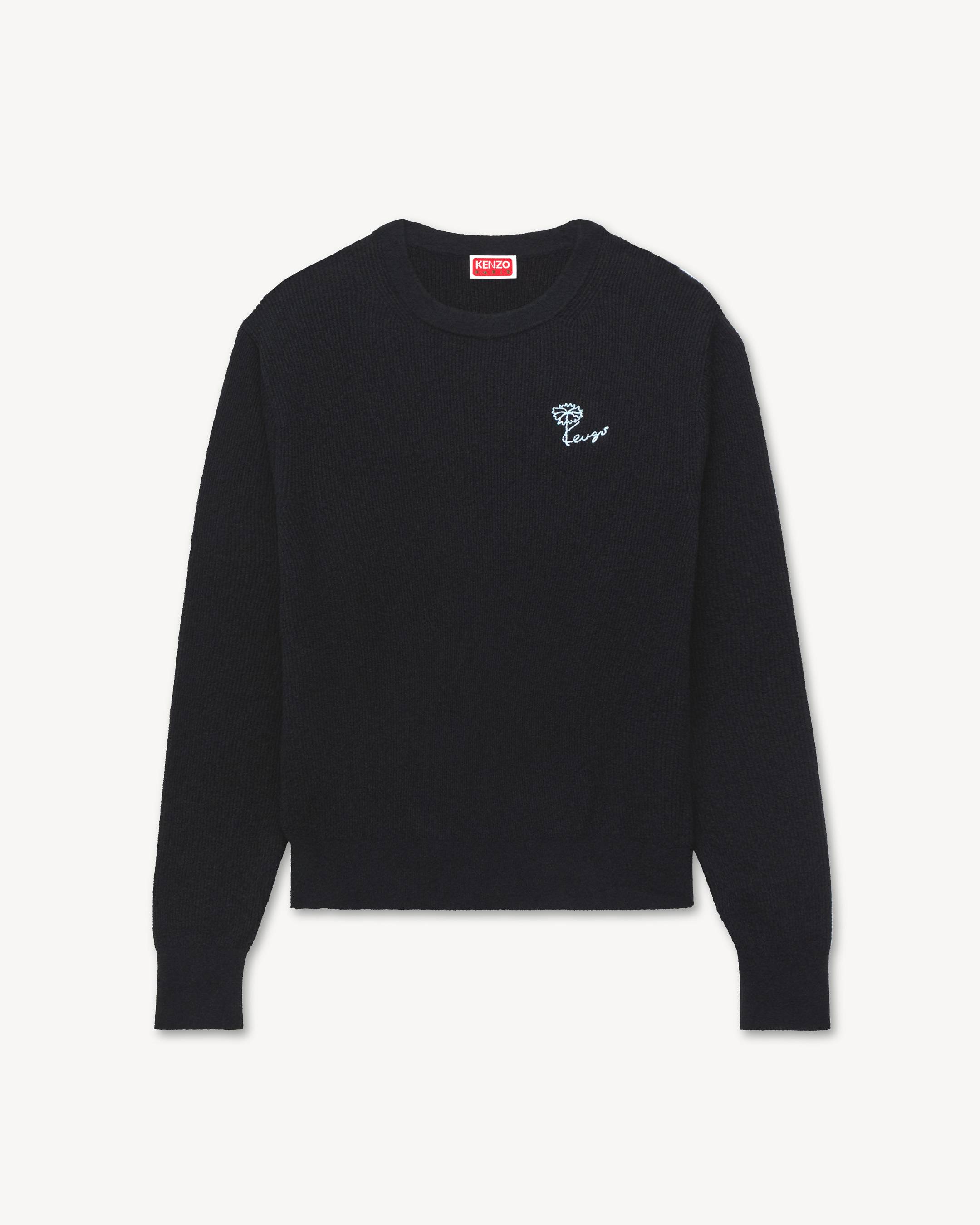 'KENZO Tulip' embroidered jumper in spongy cotton