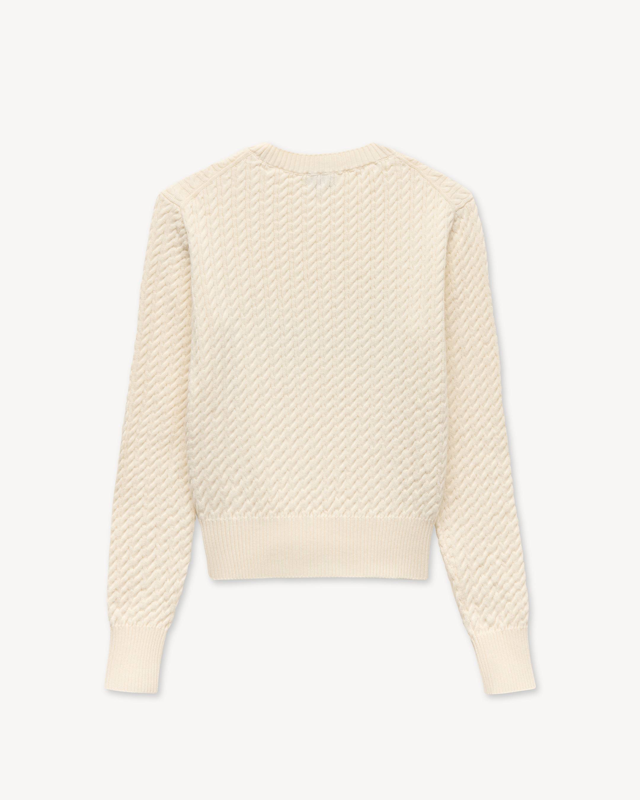 'KENZO Signature' embroidered loose knit jumper in cotton wool
