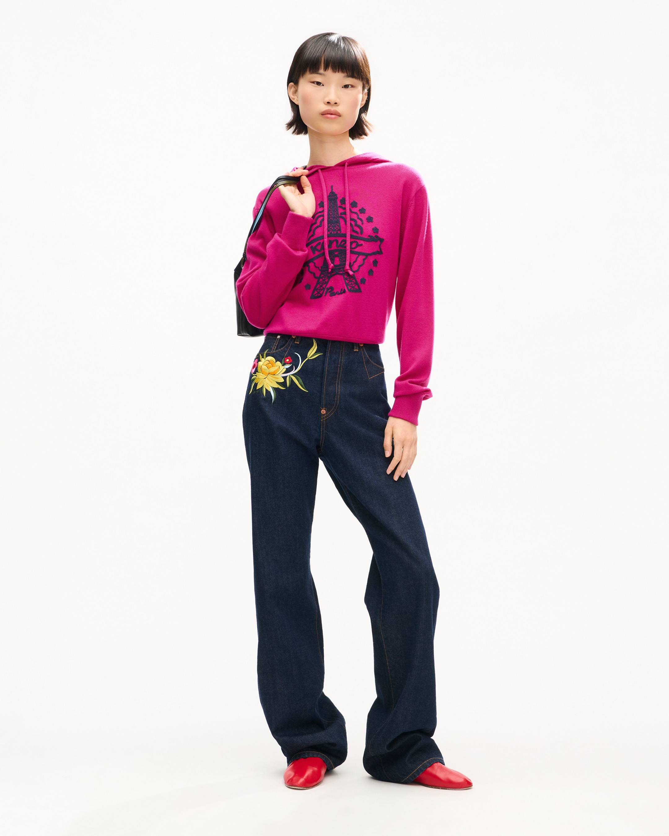 Hoodie &bdquo;KENZO Eiffel Tower Design&ldquo; aus Wolle