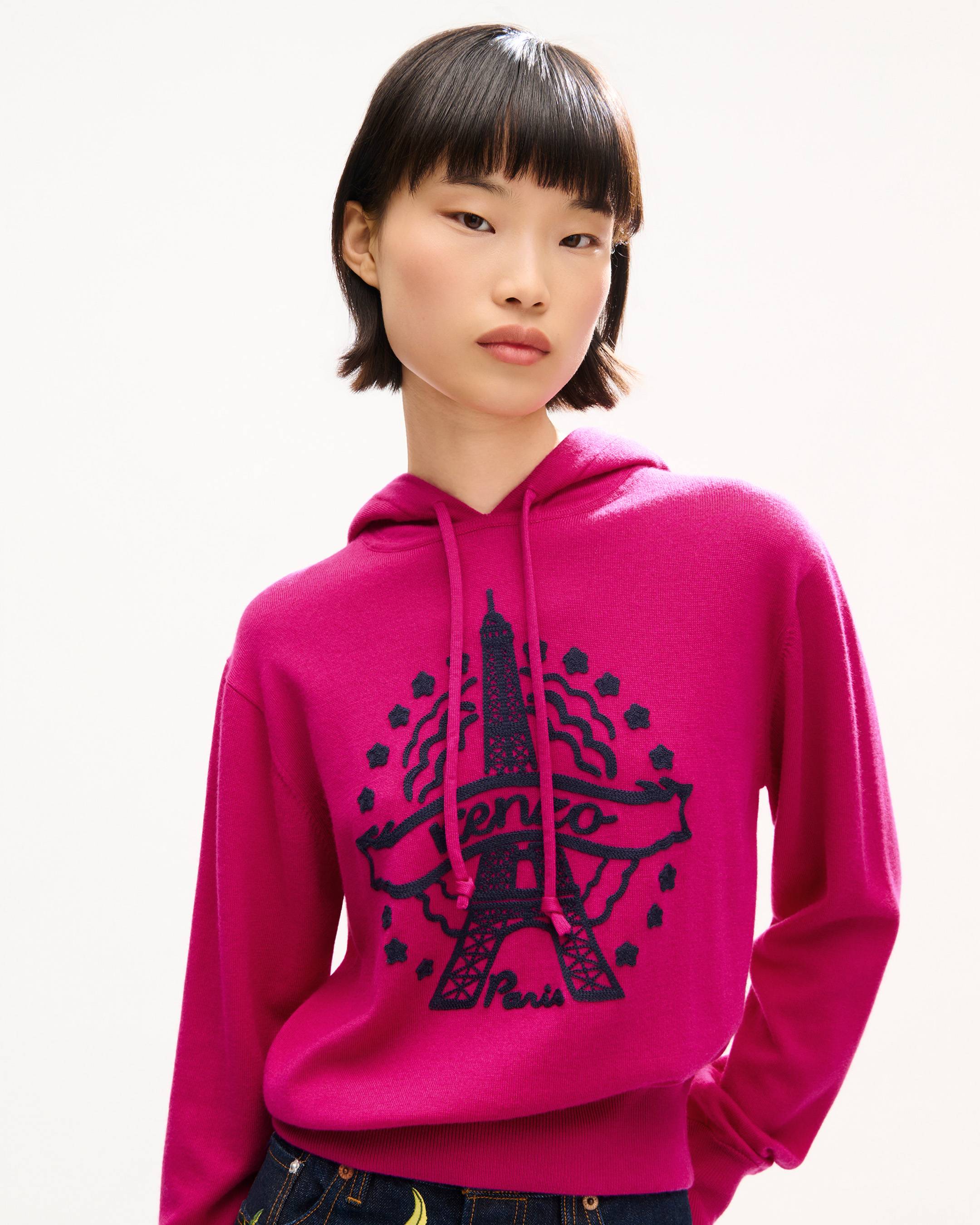 Hoodie &bdquo;KENZO Eiffel Tower Design&ldquo; aus Wolle
