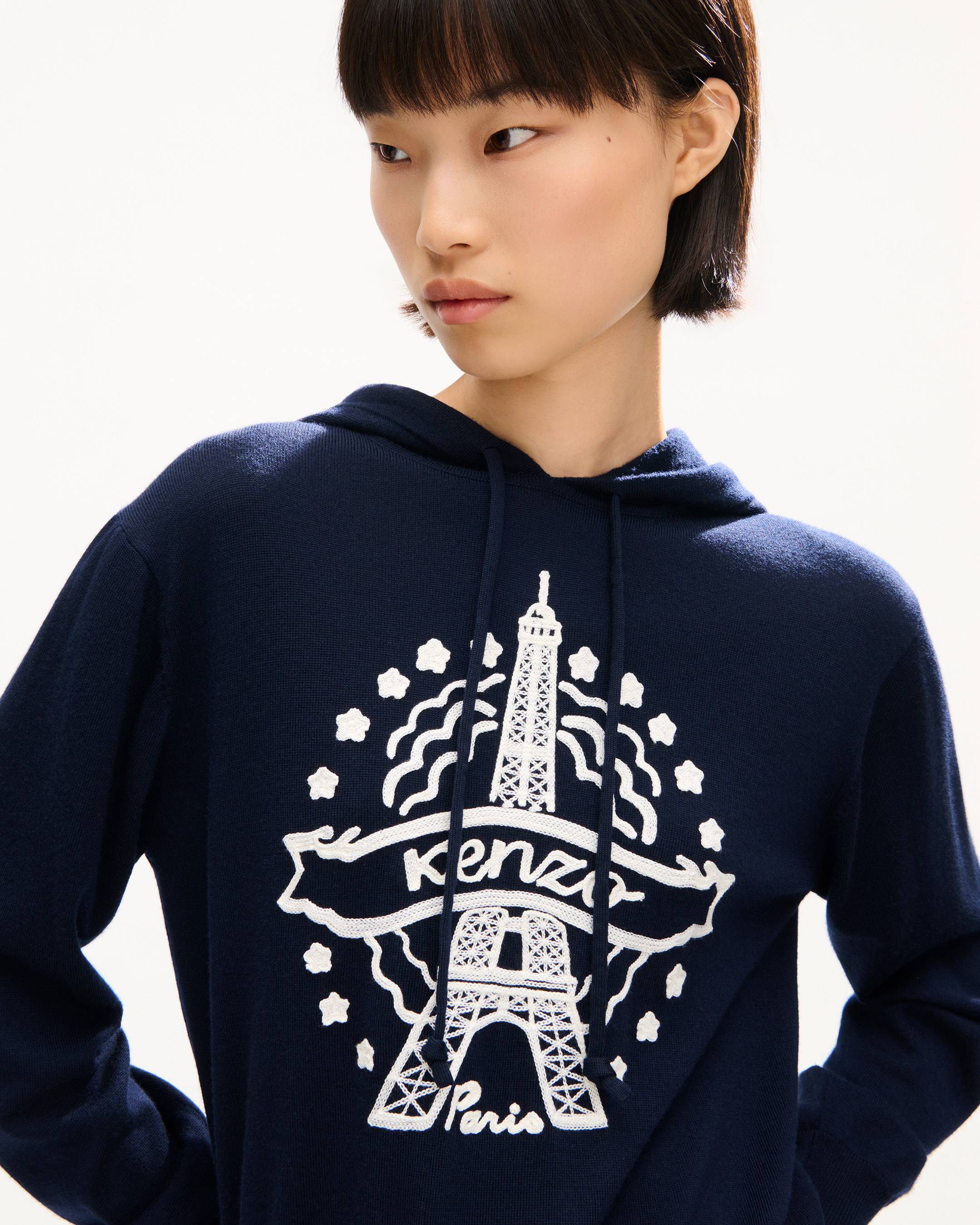 Hoodie &bdquo;KENZO Eiffel Tower Design&ldquo; aus Wolle