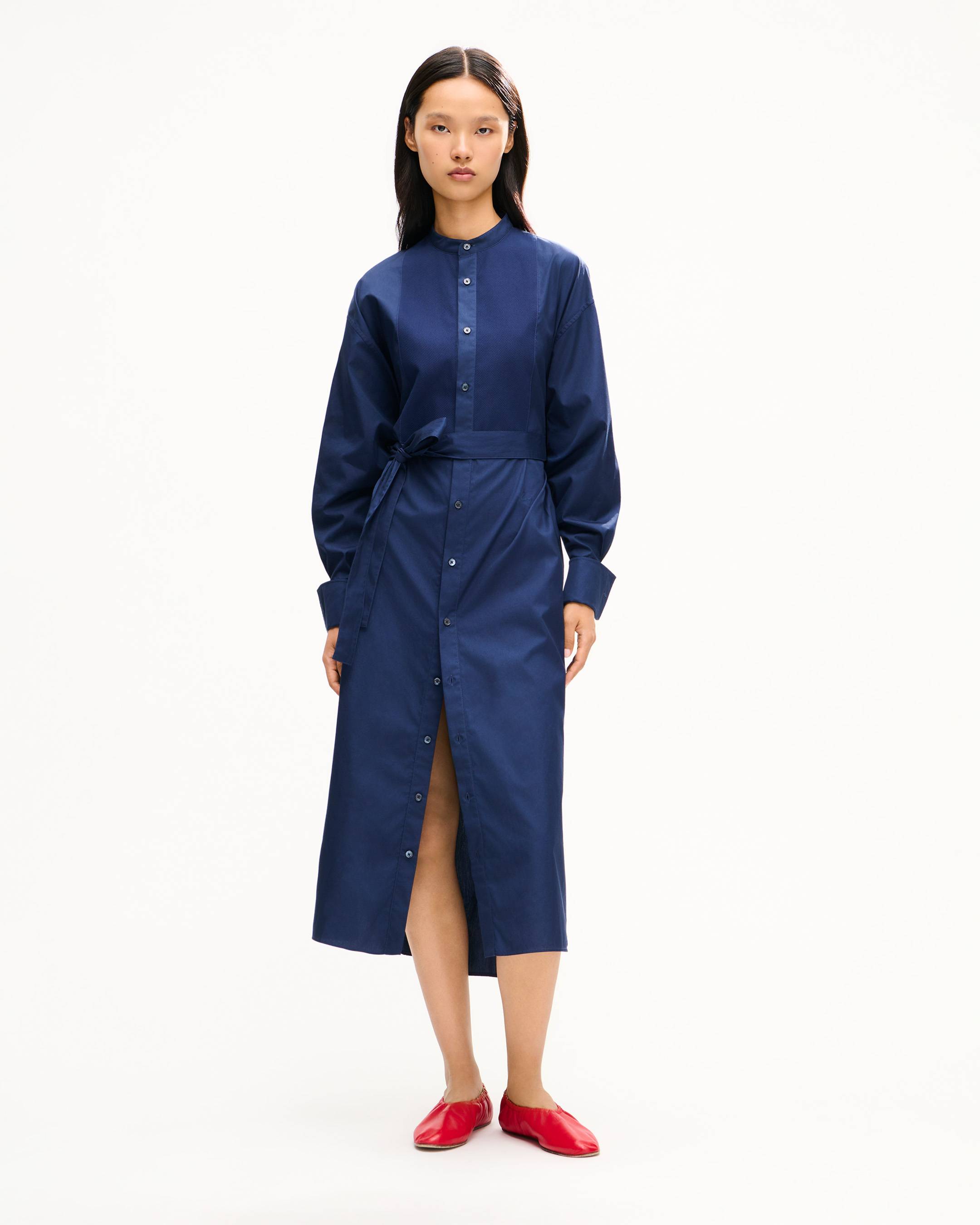 Oversize-Hemdkleid aus Baumwollpopeline