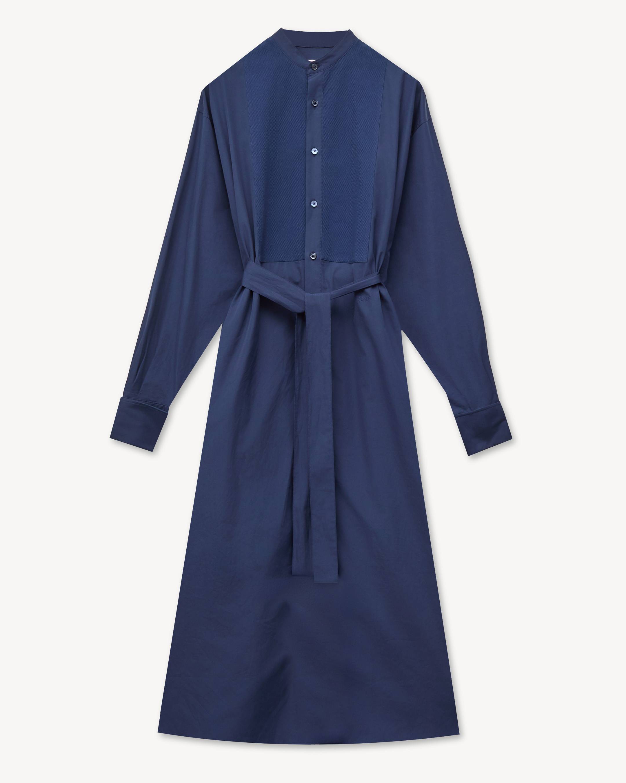 oversized poplin shirt dress Cotton Poplin Big-Button Shirt Dress
