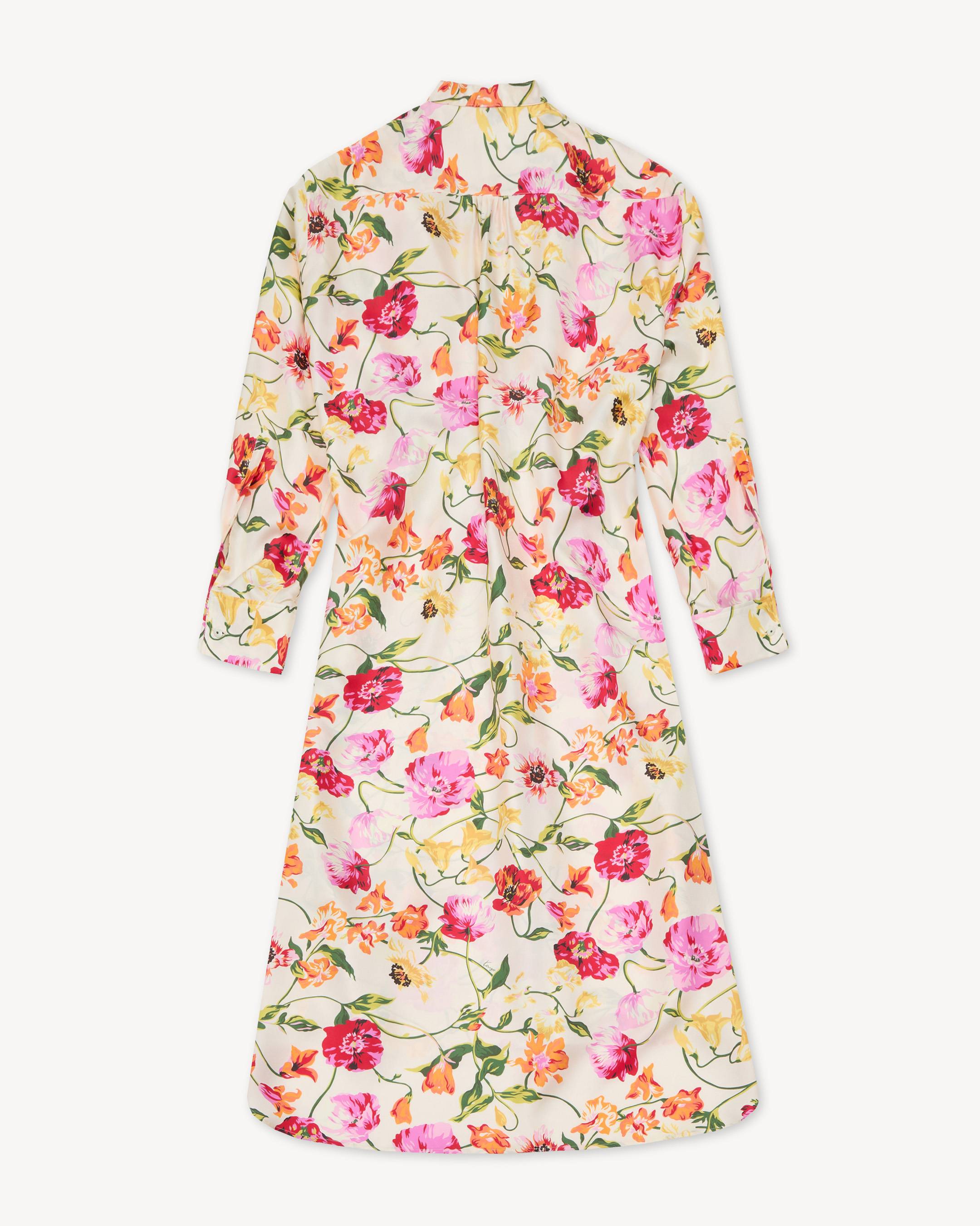 'KENZO Wildflower' oversized shirt dress in silk
