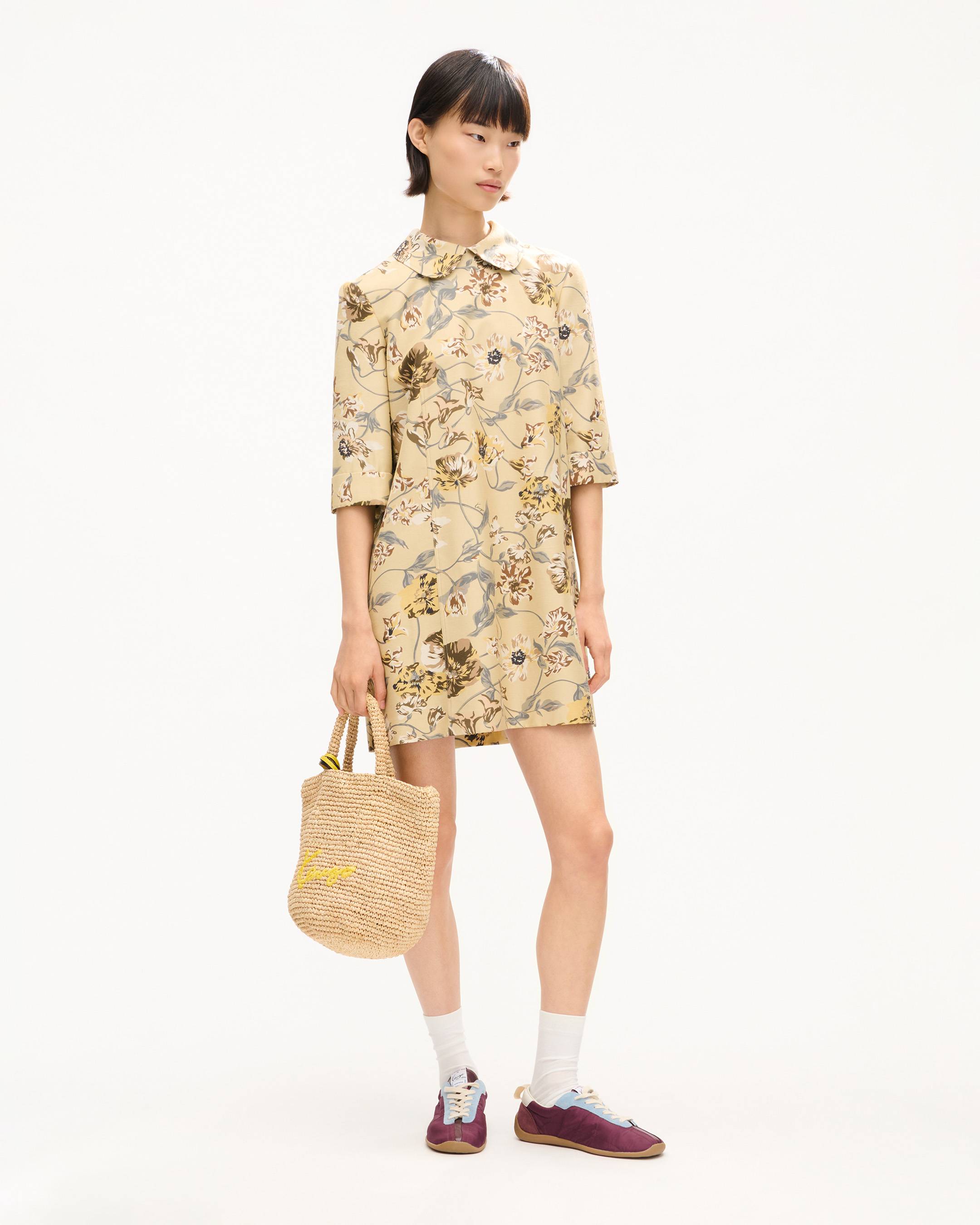 ワンピース KENZO フラワー スポット ショート ドレス