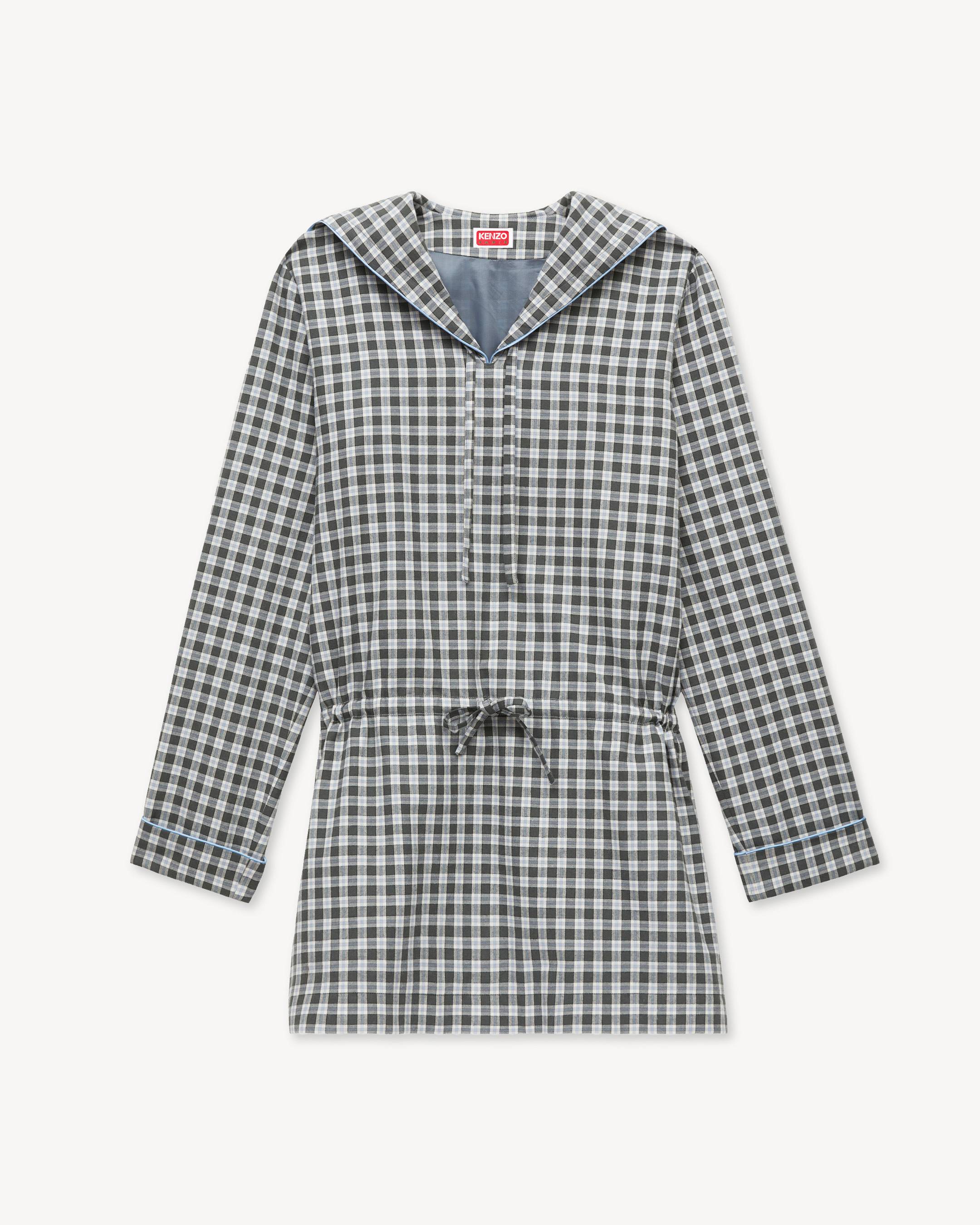 KENZO 'KENZO Checks' ショート ドレス イン ウール コットン
