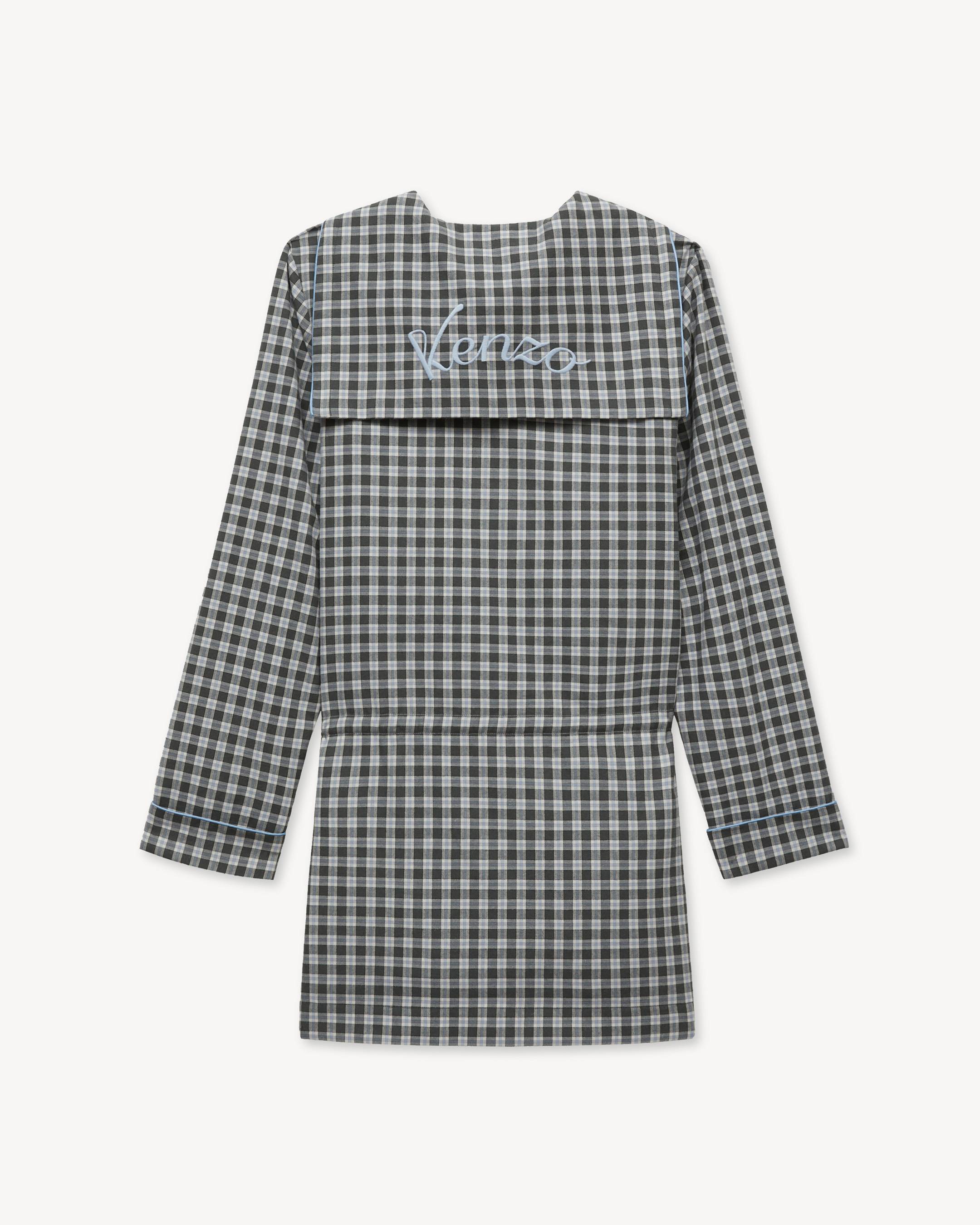 Kurzes Kleid &bdquo;KENZO Checks&ldquo; aus Woll-Baumwollmischung