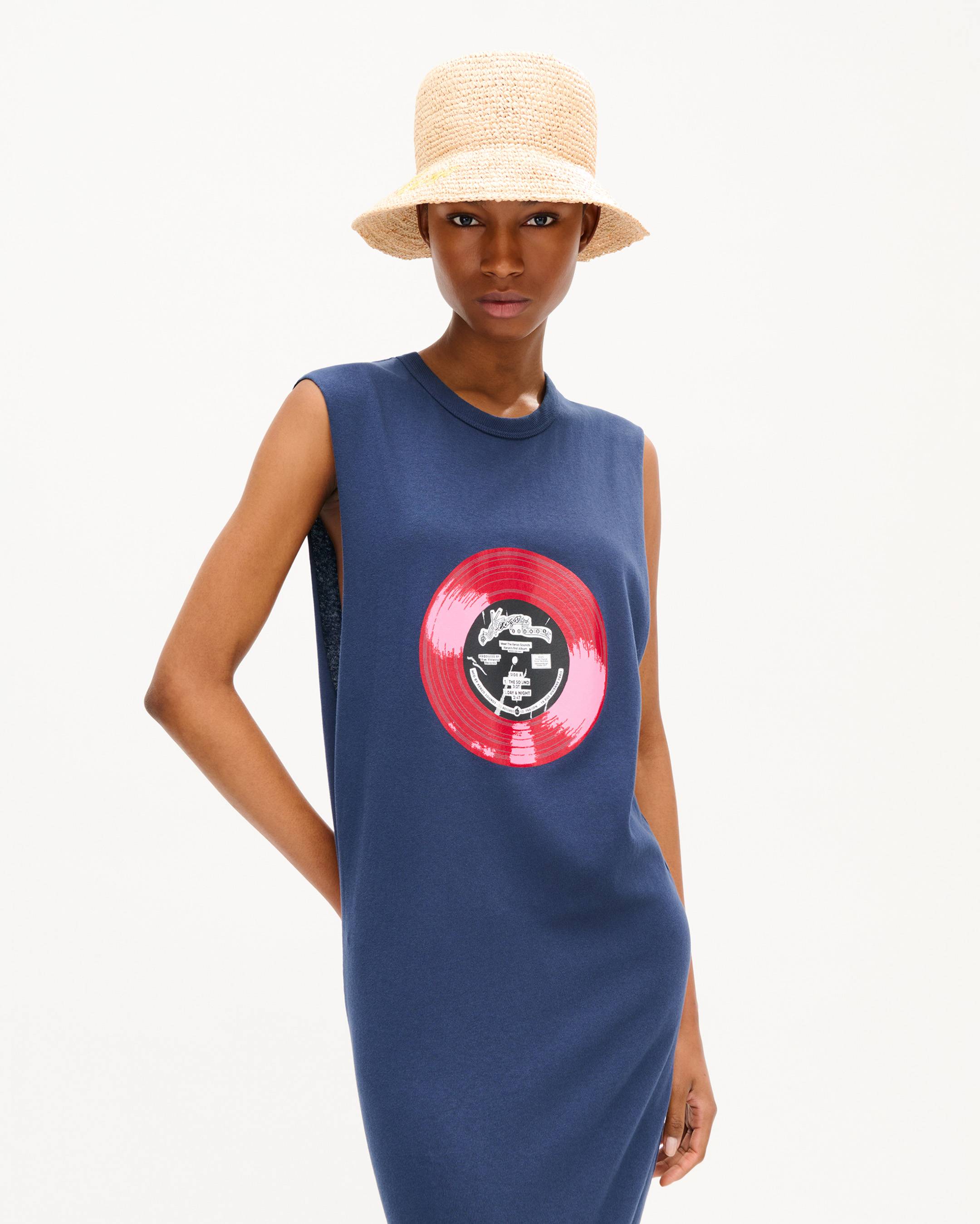 kenzo long dress Pomander Place Navy Cotton Poplin Kenzo Dress Navy / XL