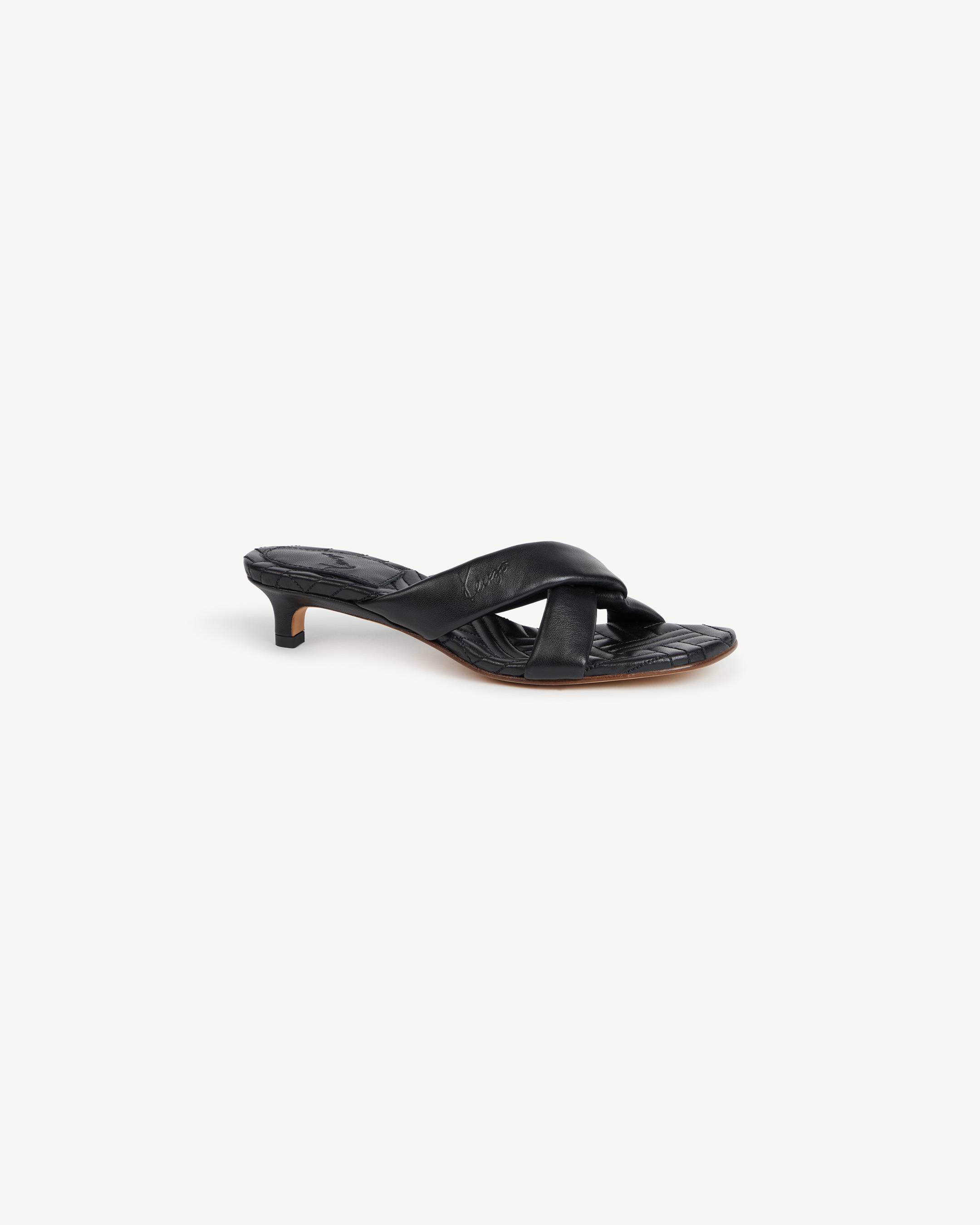 'KENZONATSU' kitten heel sandals in leather
