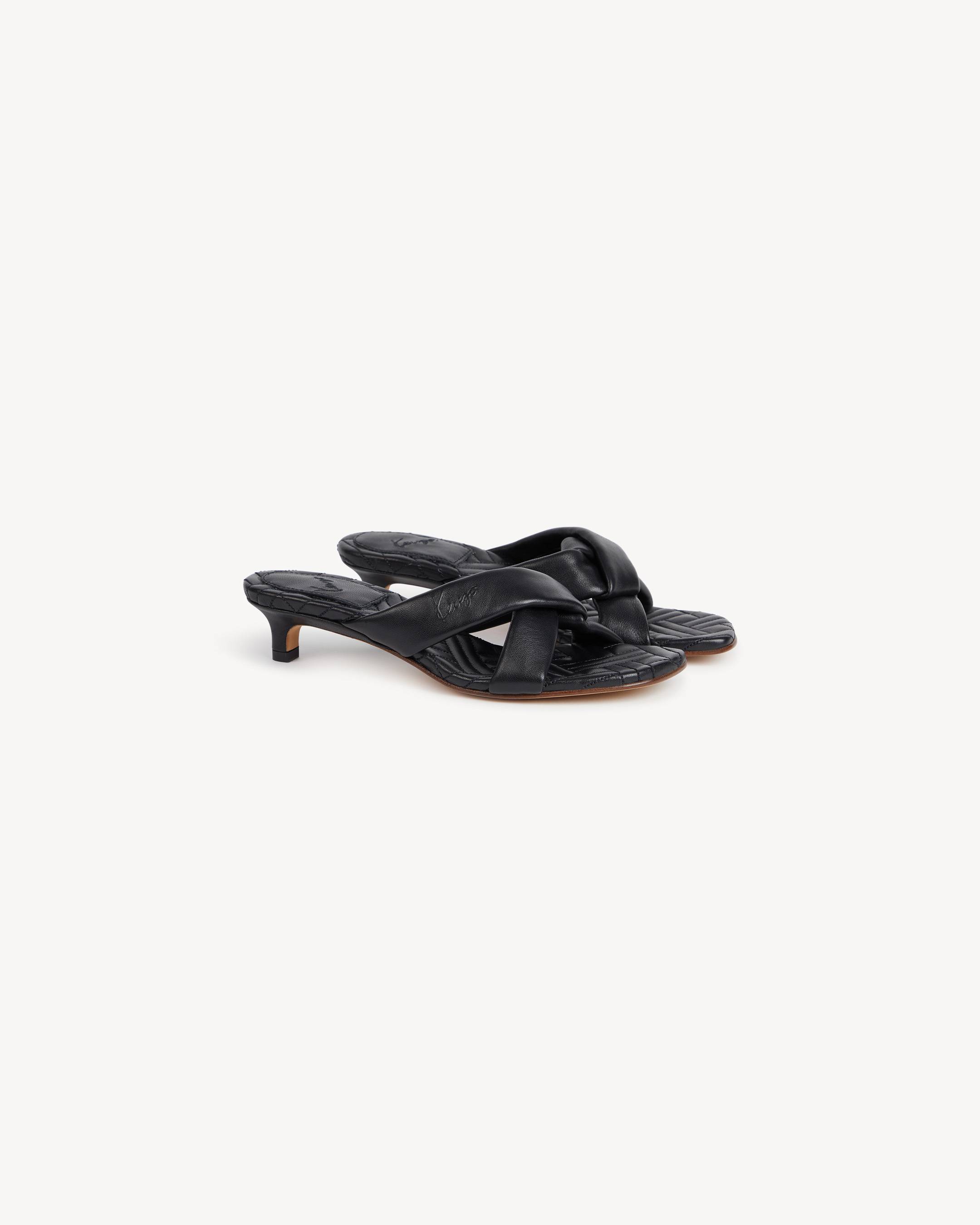 'KENZONATSU' kitten heel sandals in leather