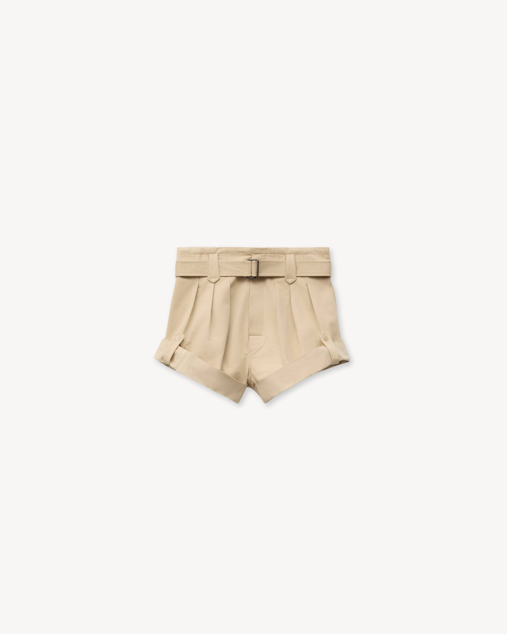 Shorts mit hoher Taille aus Baumwolltwill