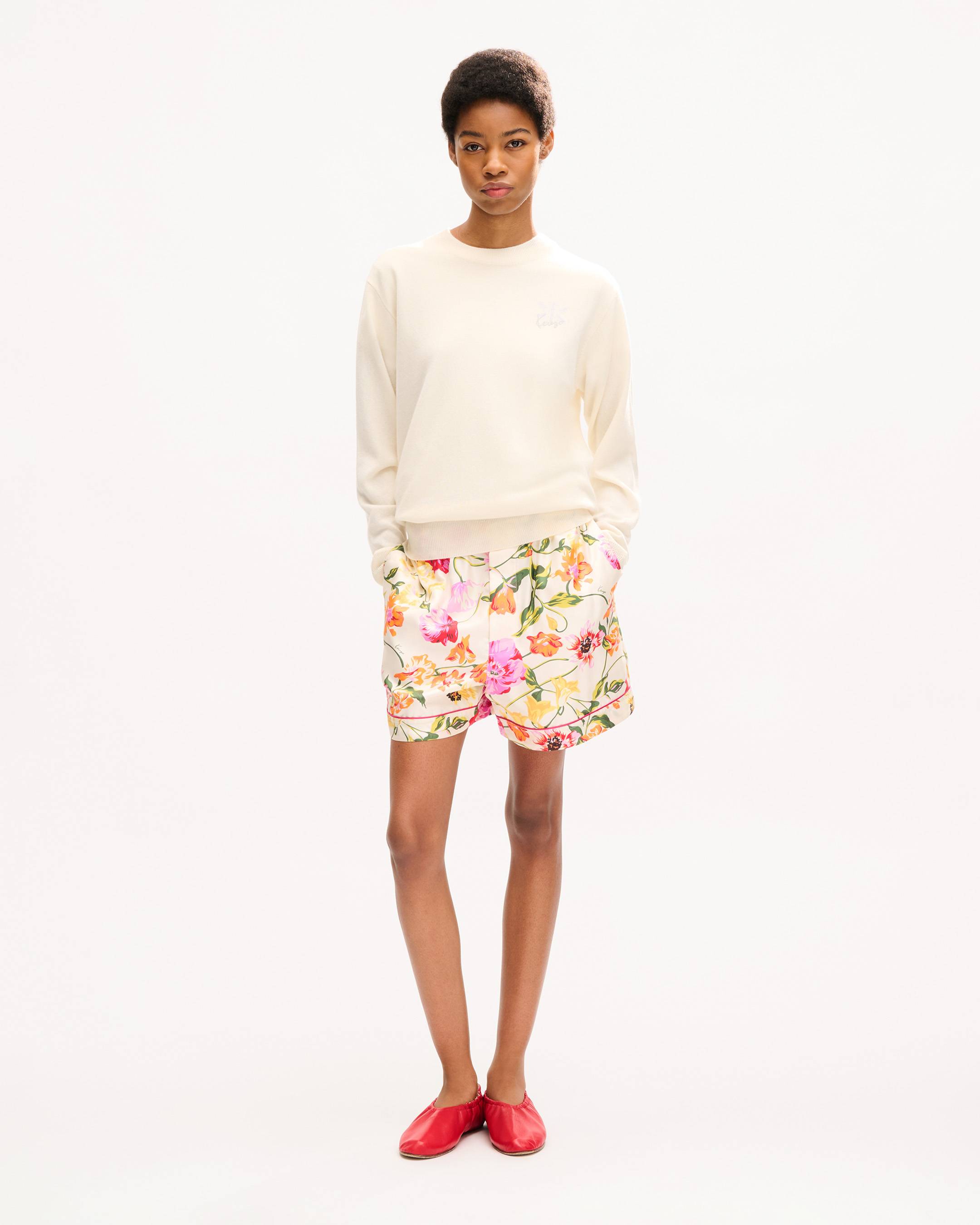 'KENZO Wildflower' shorts in silk