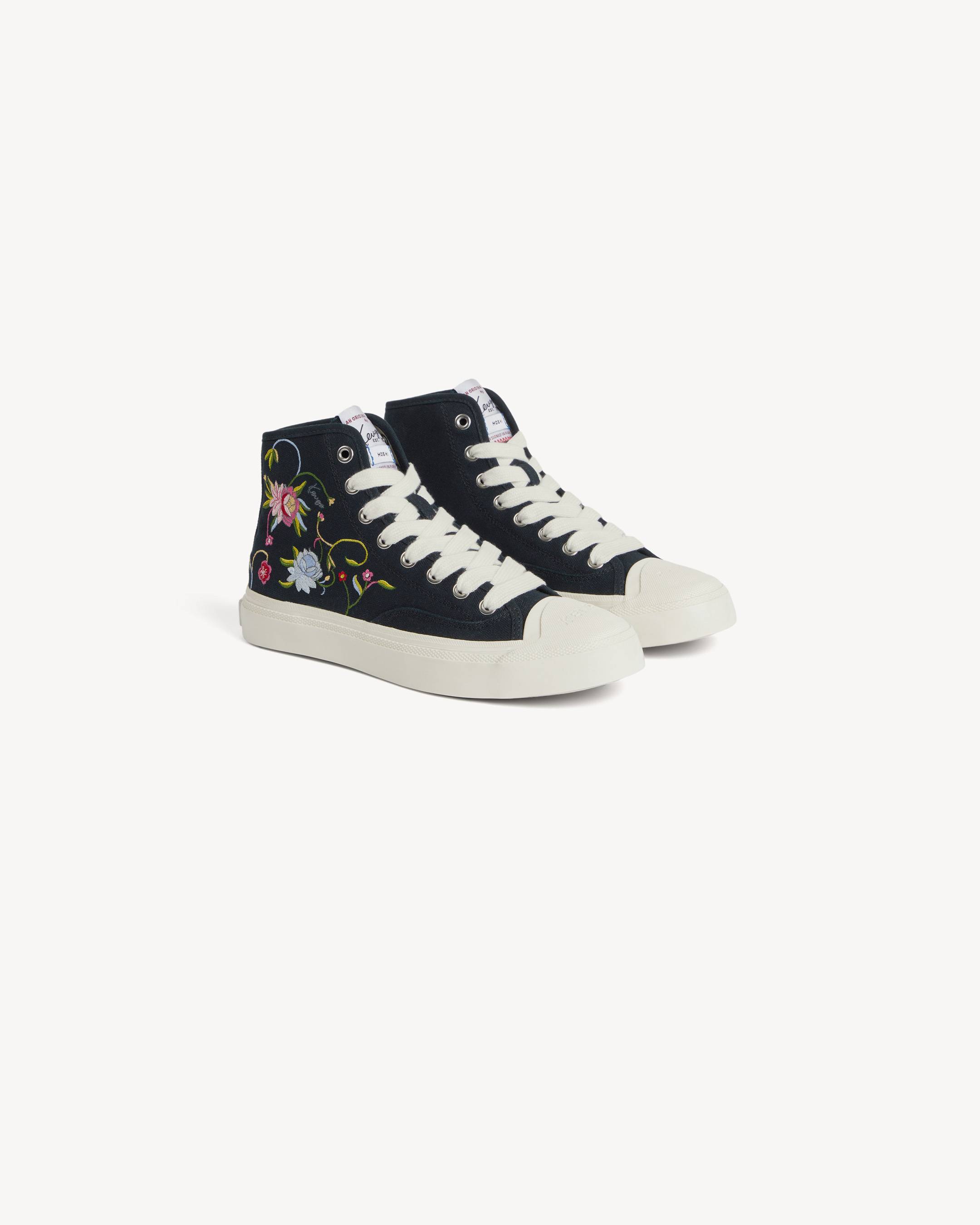 'KENZO Hoshi' high top sneakers in embroidered canvas