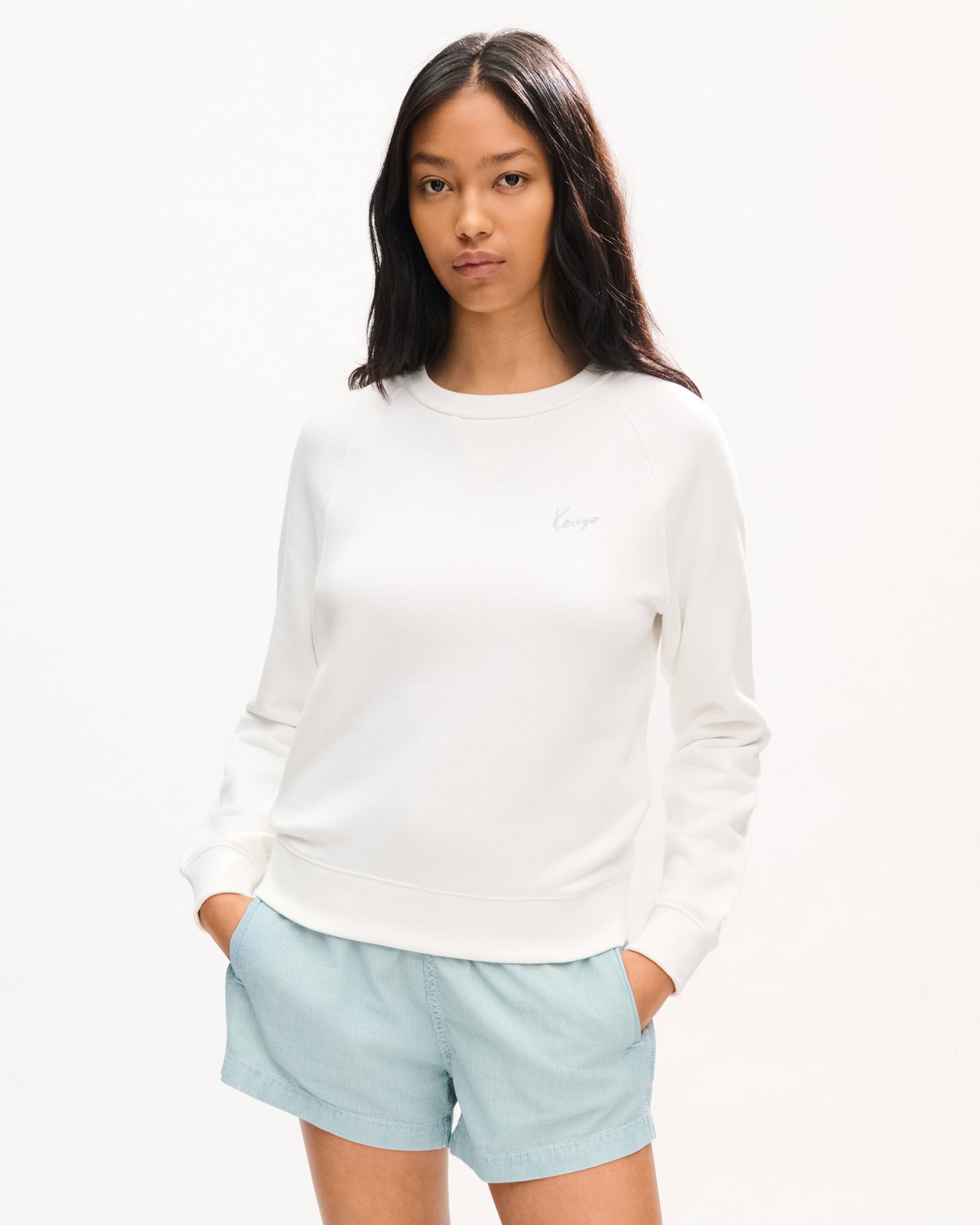 'KENZO Signature' embroidered sweatshirt in cotton