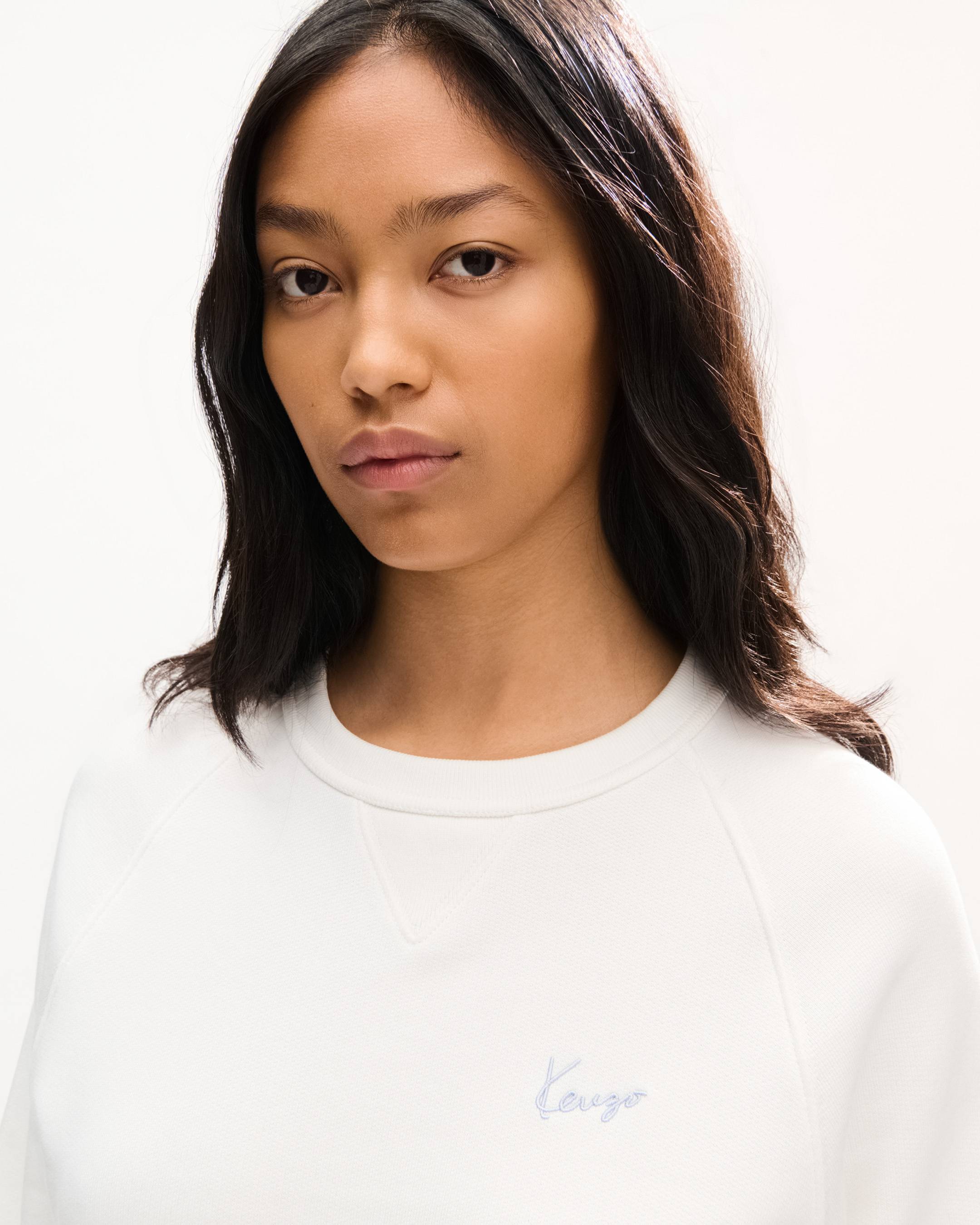 'KENZO Signature' embroidered sweatshirt in cotton