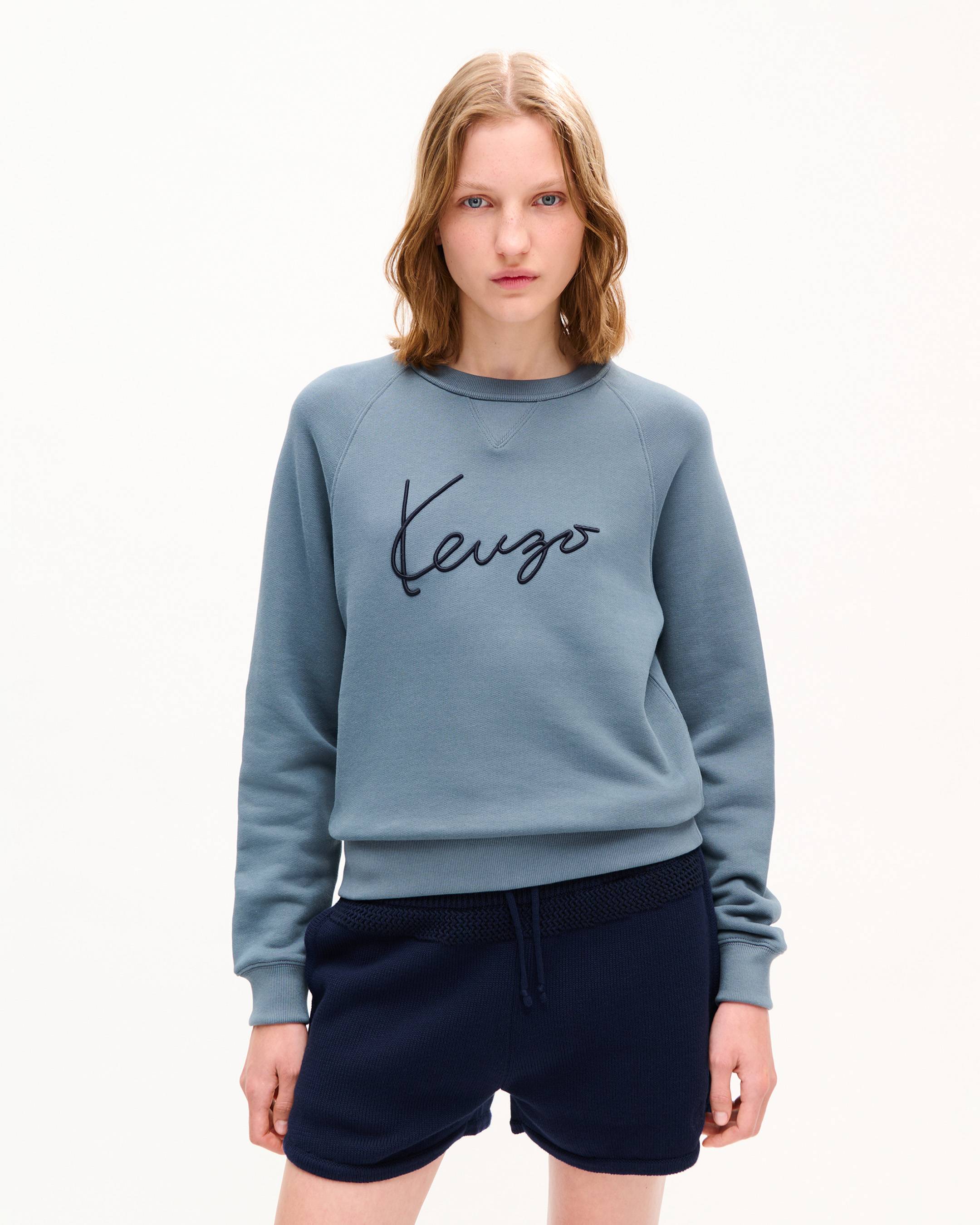 Sweatshirt mit &bdquo;KENZO Signature&ldquo;-Stickerei aus Baumwolle