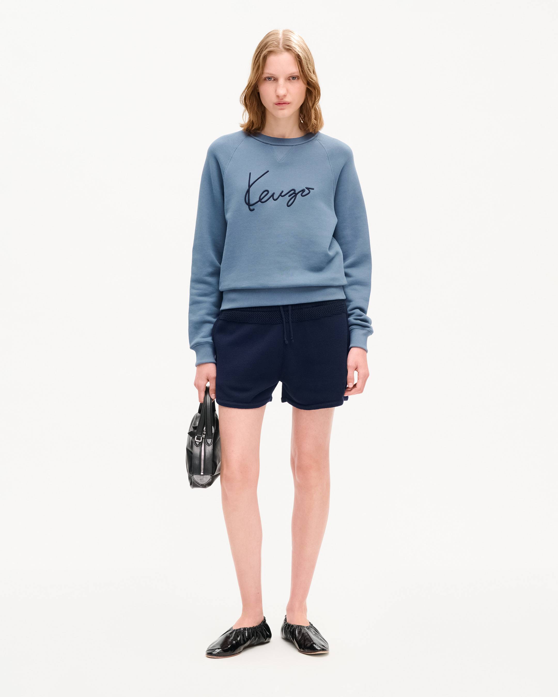 KENZO Signature' embroidered sweatshirt in cotton | Women's | KENZO