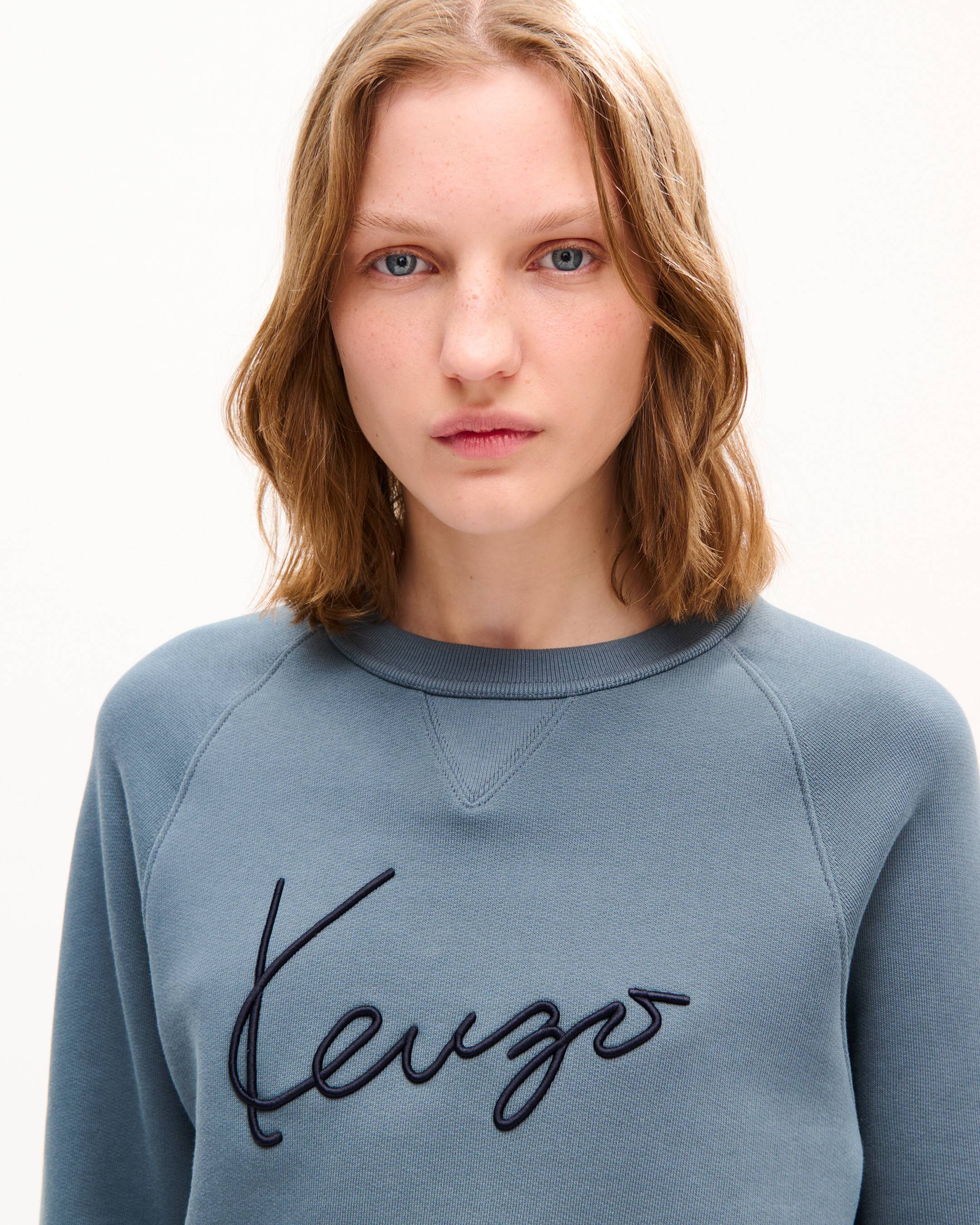 Sweatshirt mit &bdquo;KENZO Signature&ldquo;-Stickerei aus Baumwolle