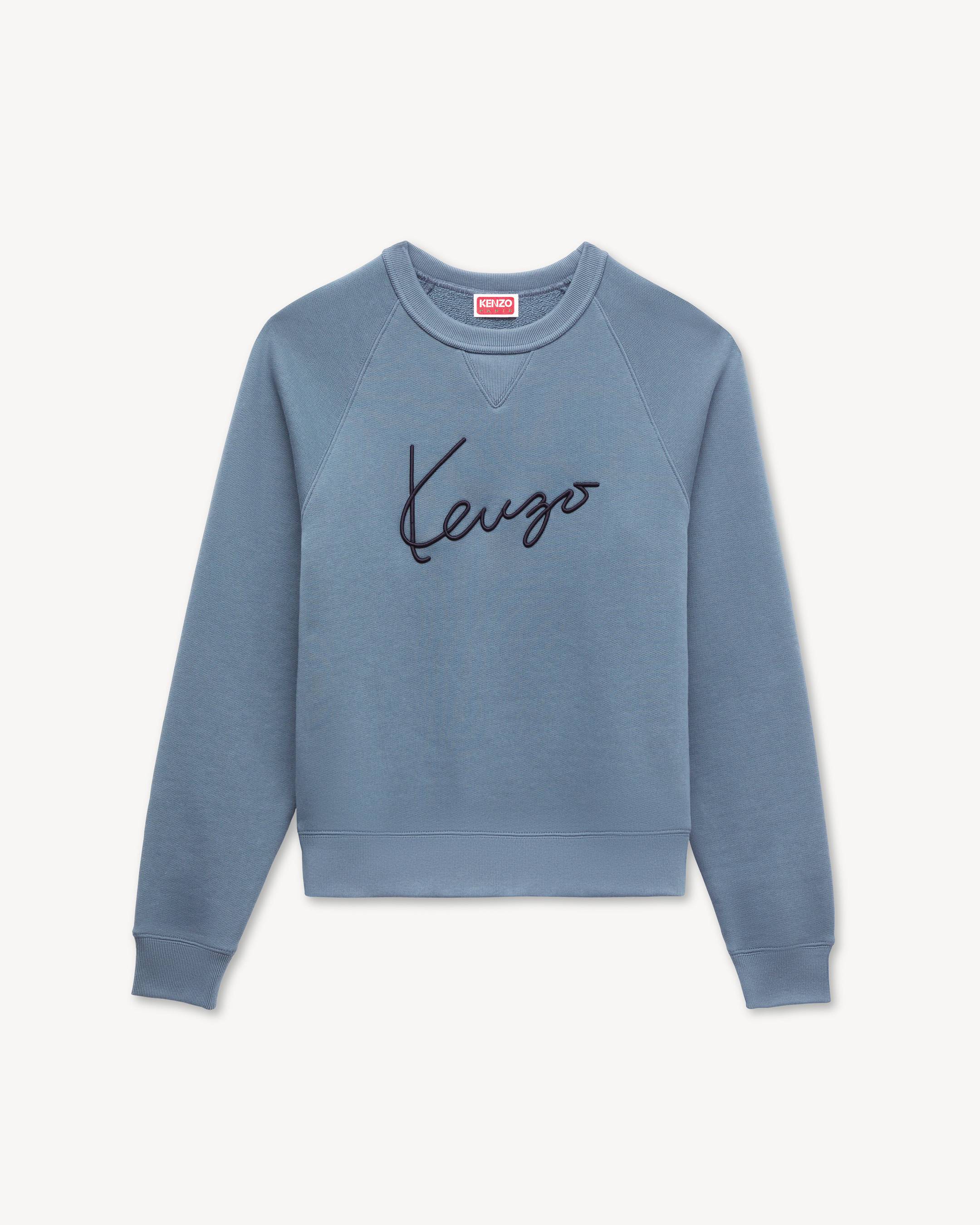 KENZO Signature' embroidered sweatshirt in cotton | Women's | KENZO