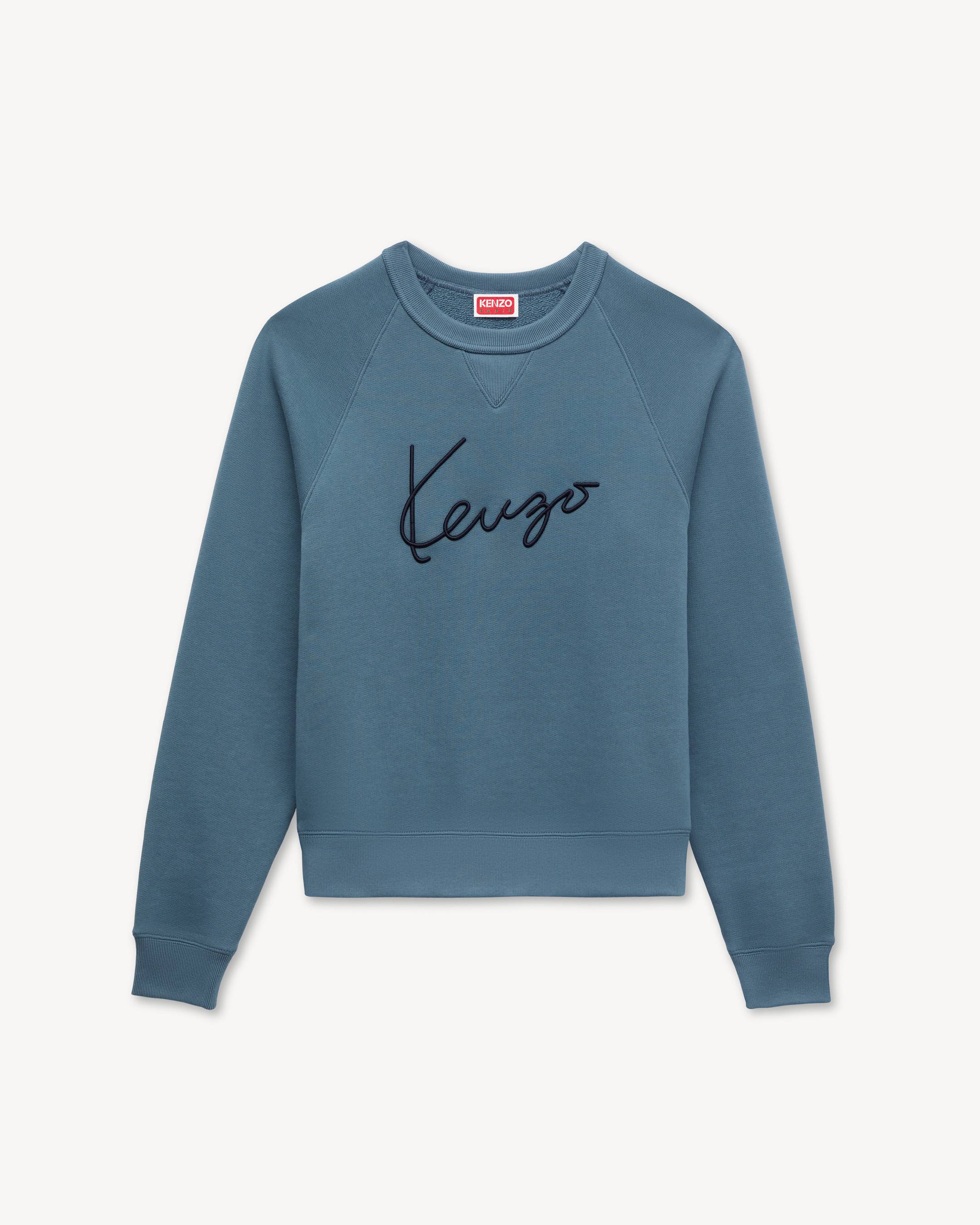 Sweatshirt mit &bdquo;KENZO Signature&ldquo;-Stickerei aus Baumwolle