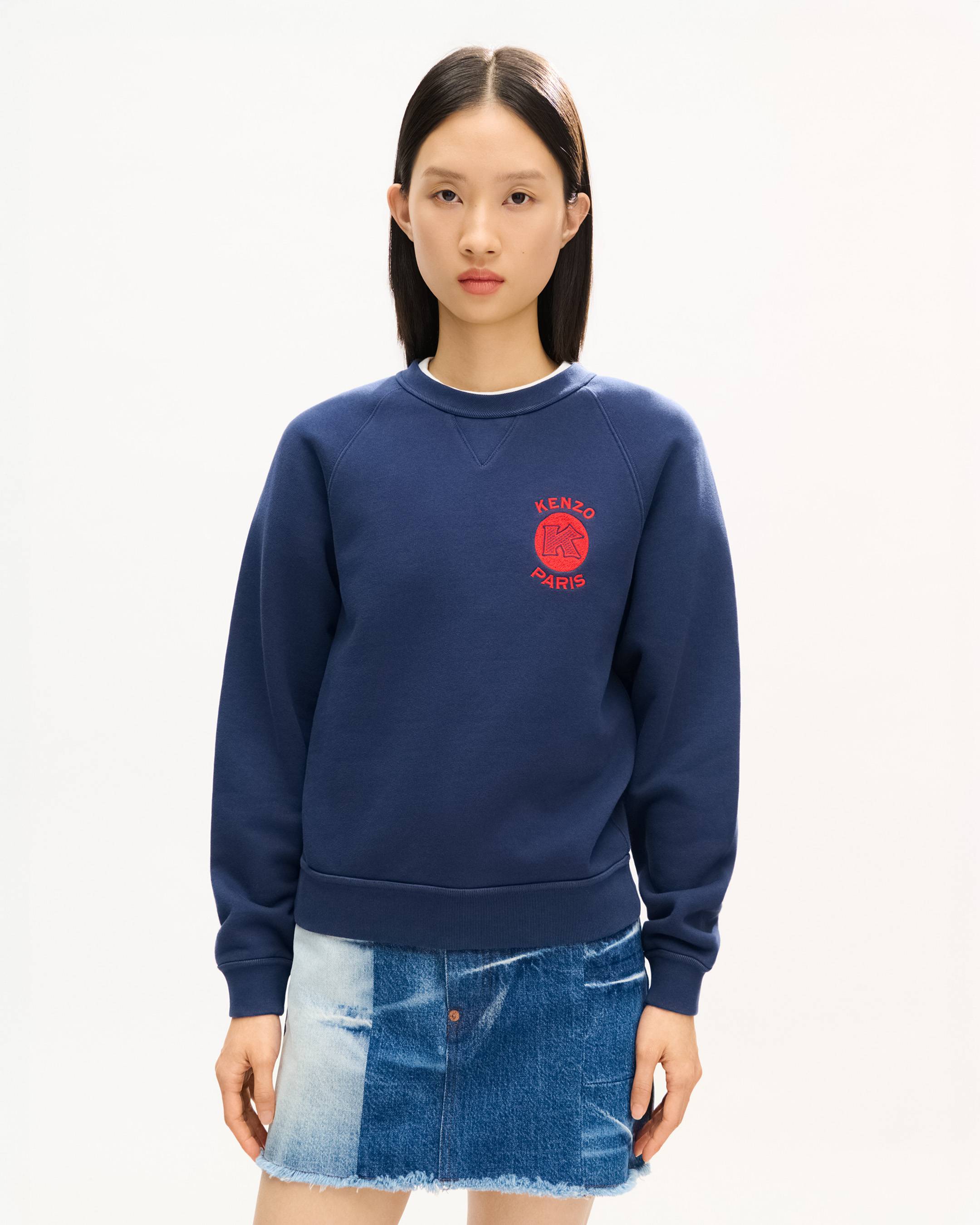 'KENZO Paris Emblem' embroidered sweatshirt in cotton