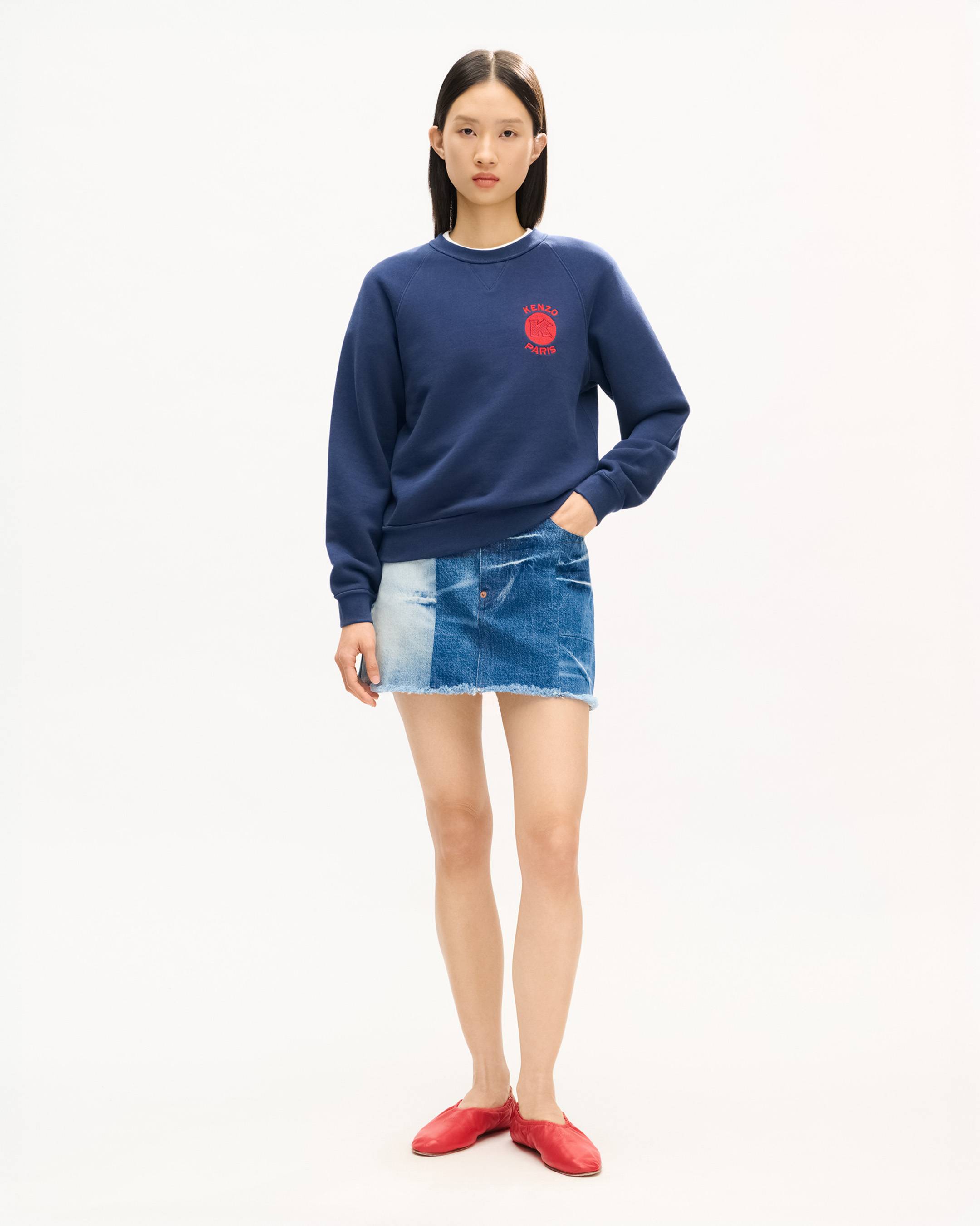 'KENZO Paris Emblem' embroidered sweatshirt in cotton