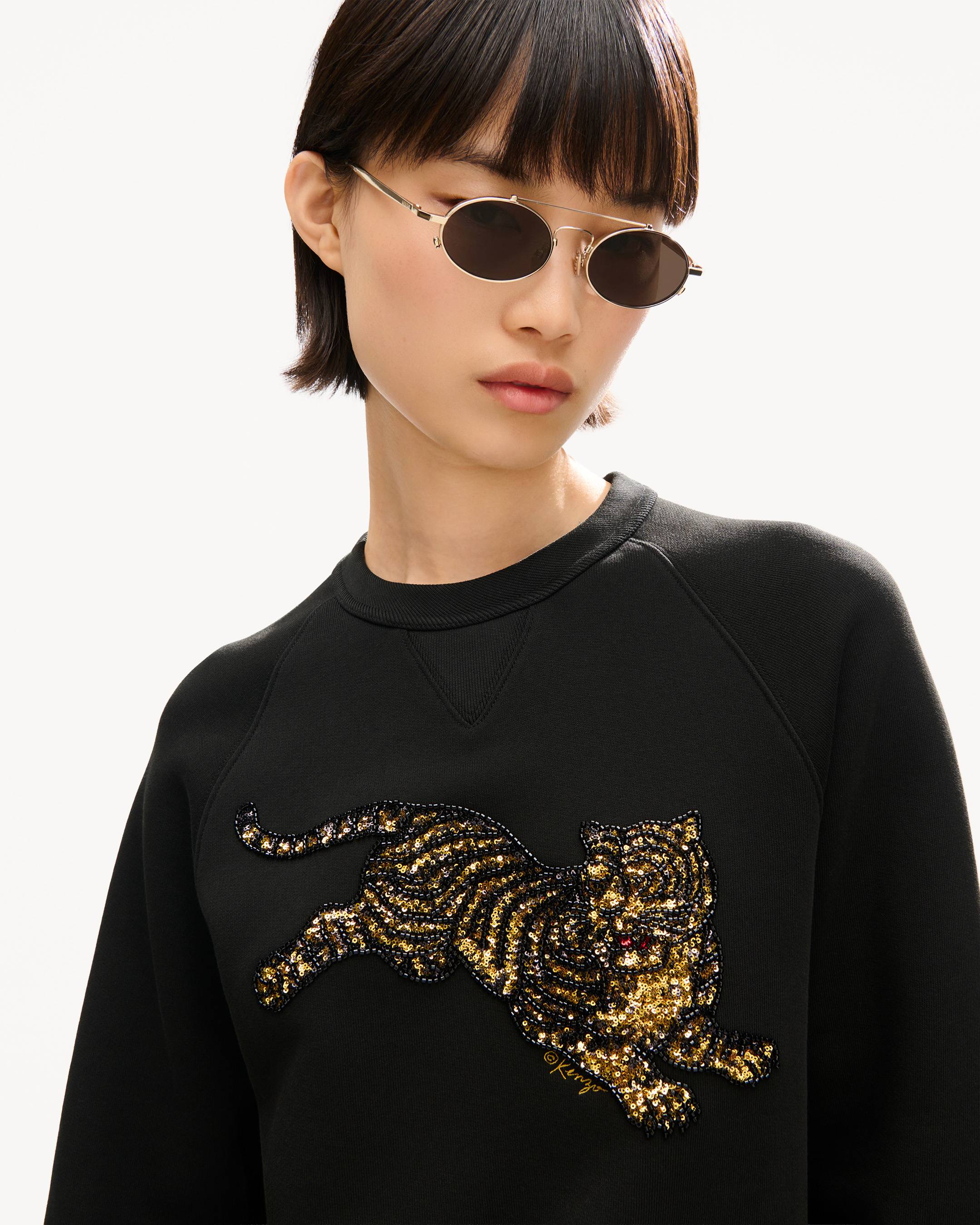 'KENZO Jumping Tiger' embroidered sweatshirt in cotton