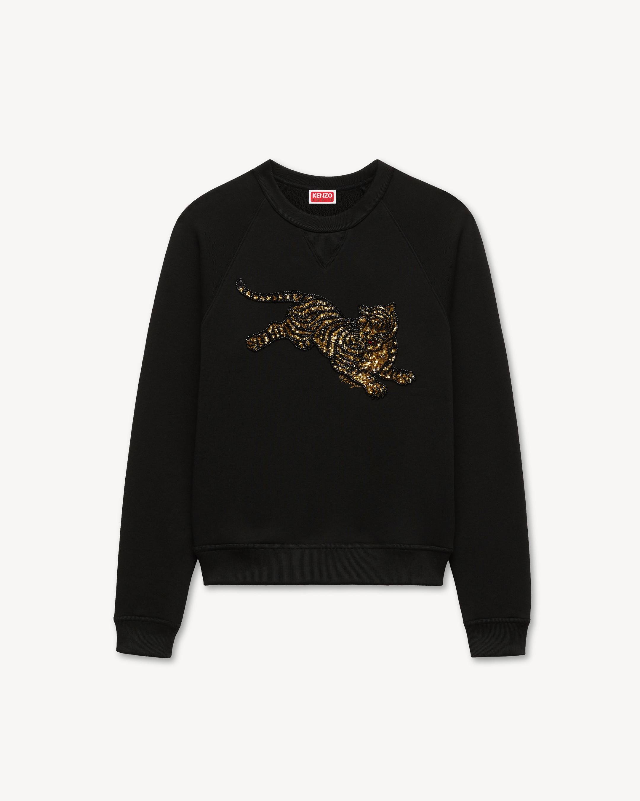 'KENZO Jumping Tiger' embroidered sweatshirt in cotton