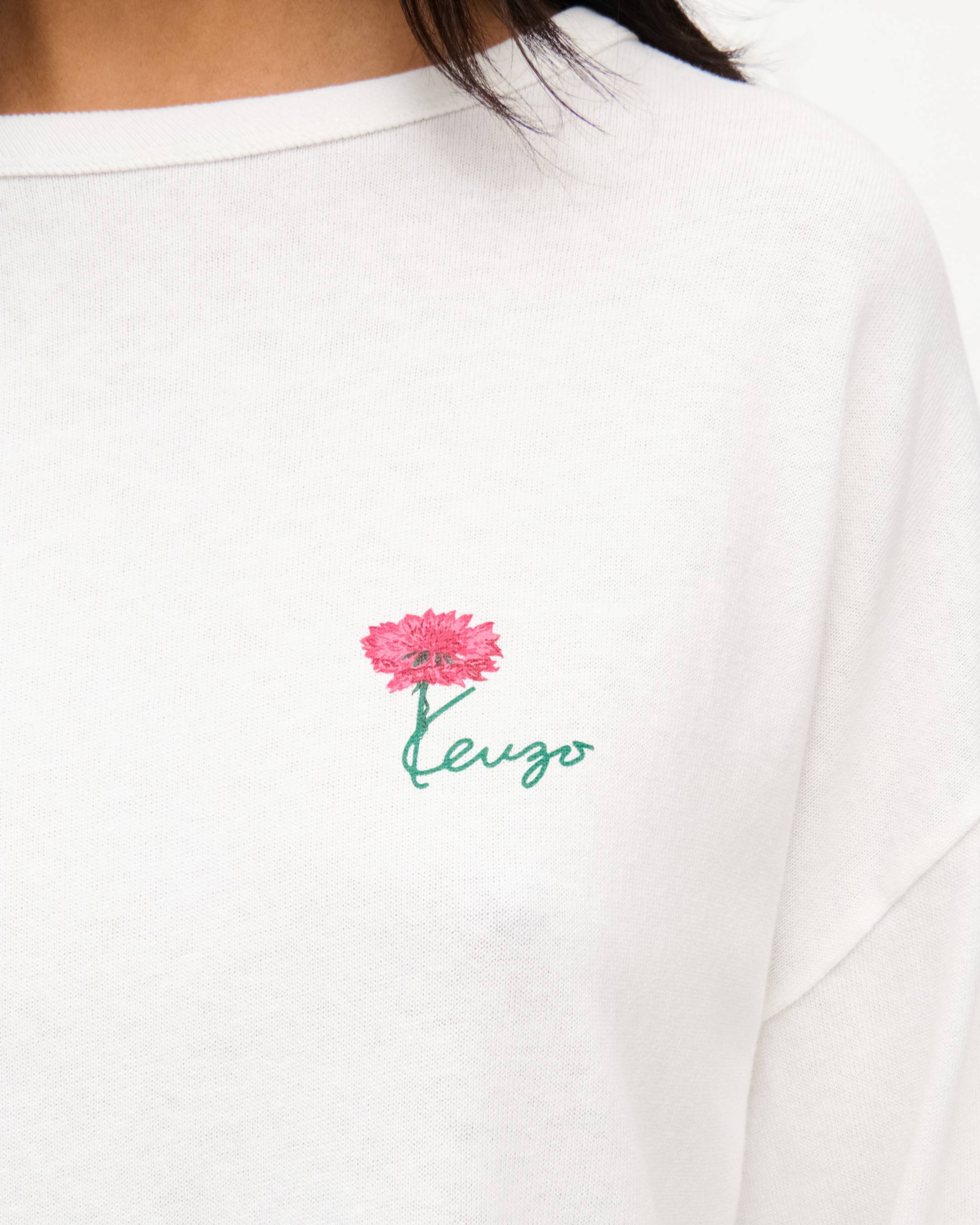 KENZO Tulip' ロング スリーブ リラックス Tシャツ イン コットン