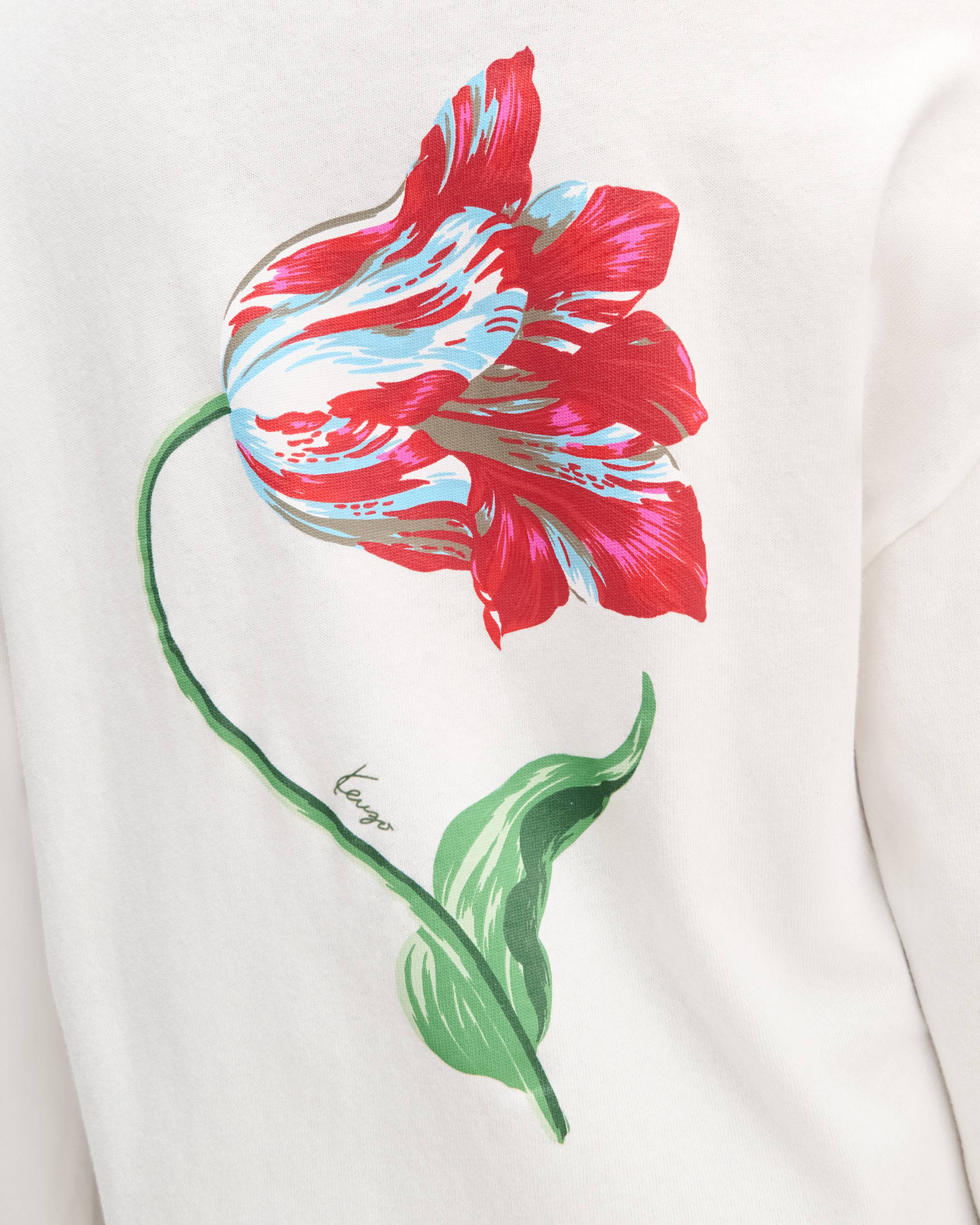 KENZO Tulip' ロング スリーブ リラックス Tシャツ イン コットン