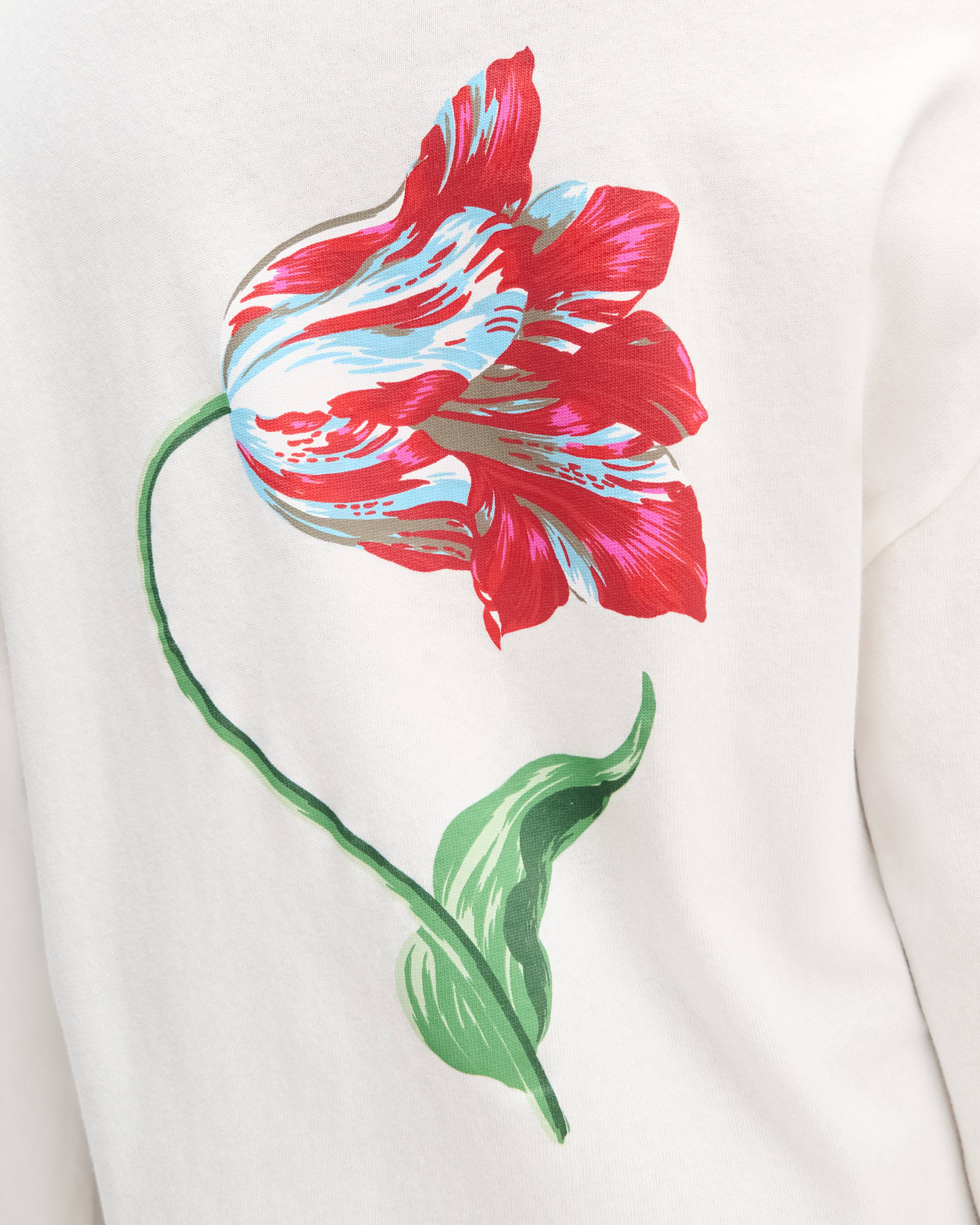 'KENZO Tulip' long sleeves relax T-shirt in cotton