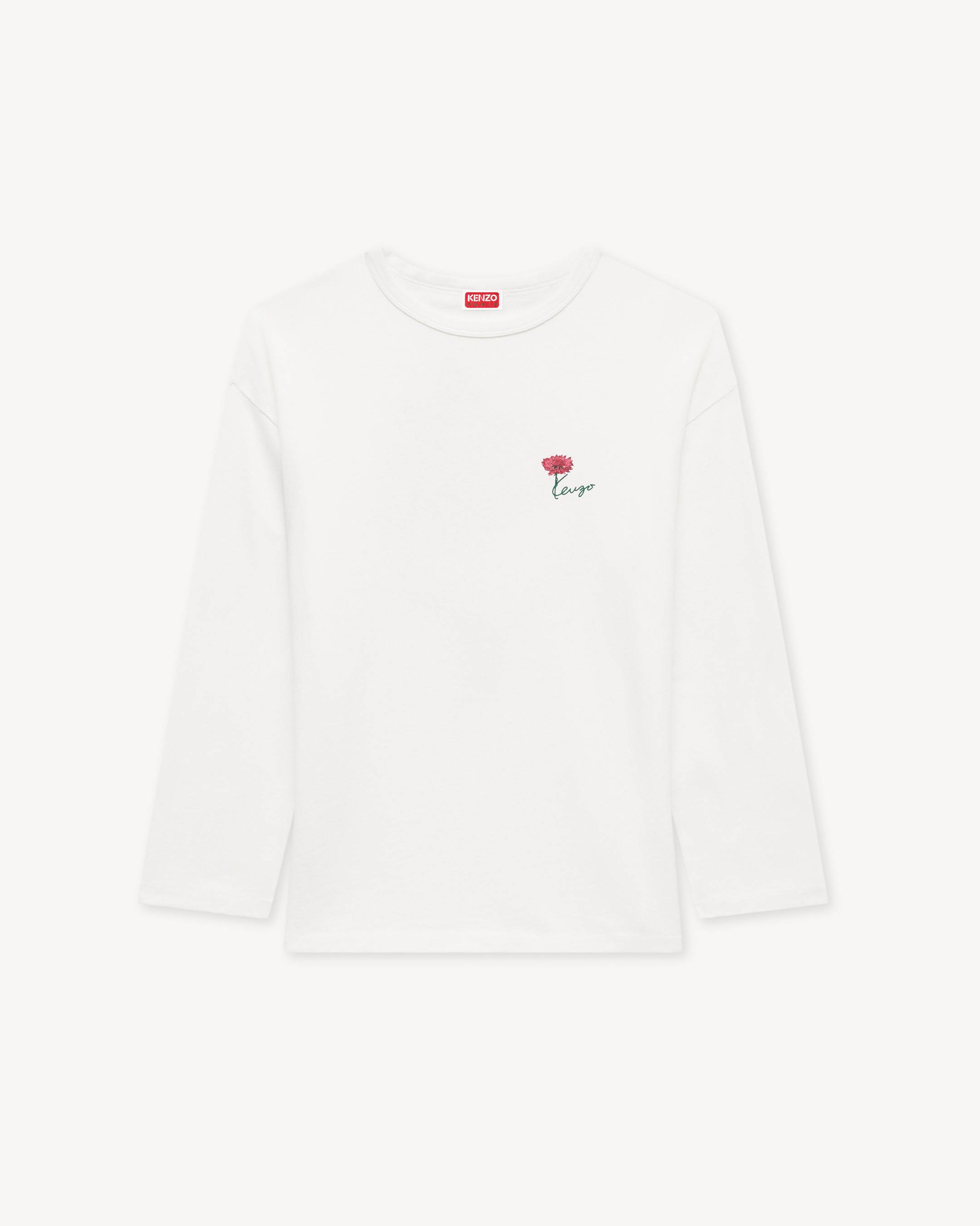 KENZO Tulip' ロング スリーブ リラックス Tシャツ イン コットン