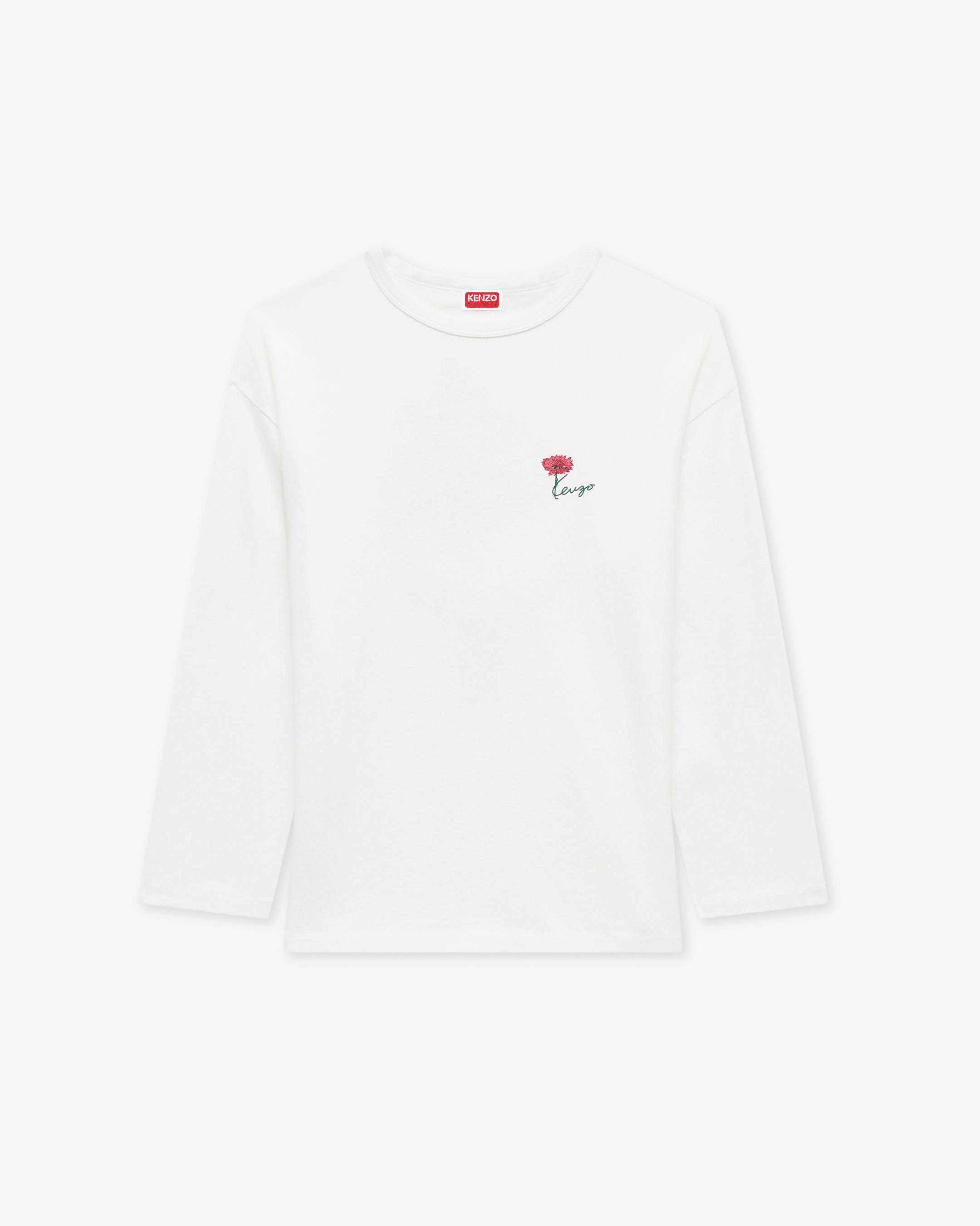 'KENZO Tulip' long sleeves relax T-shirt in cotton