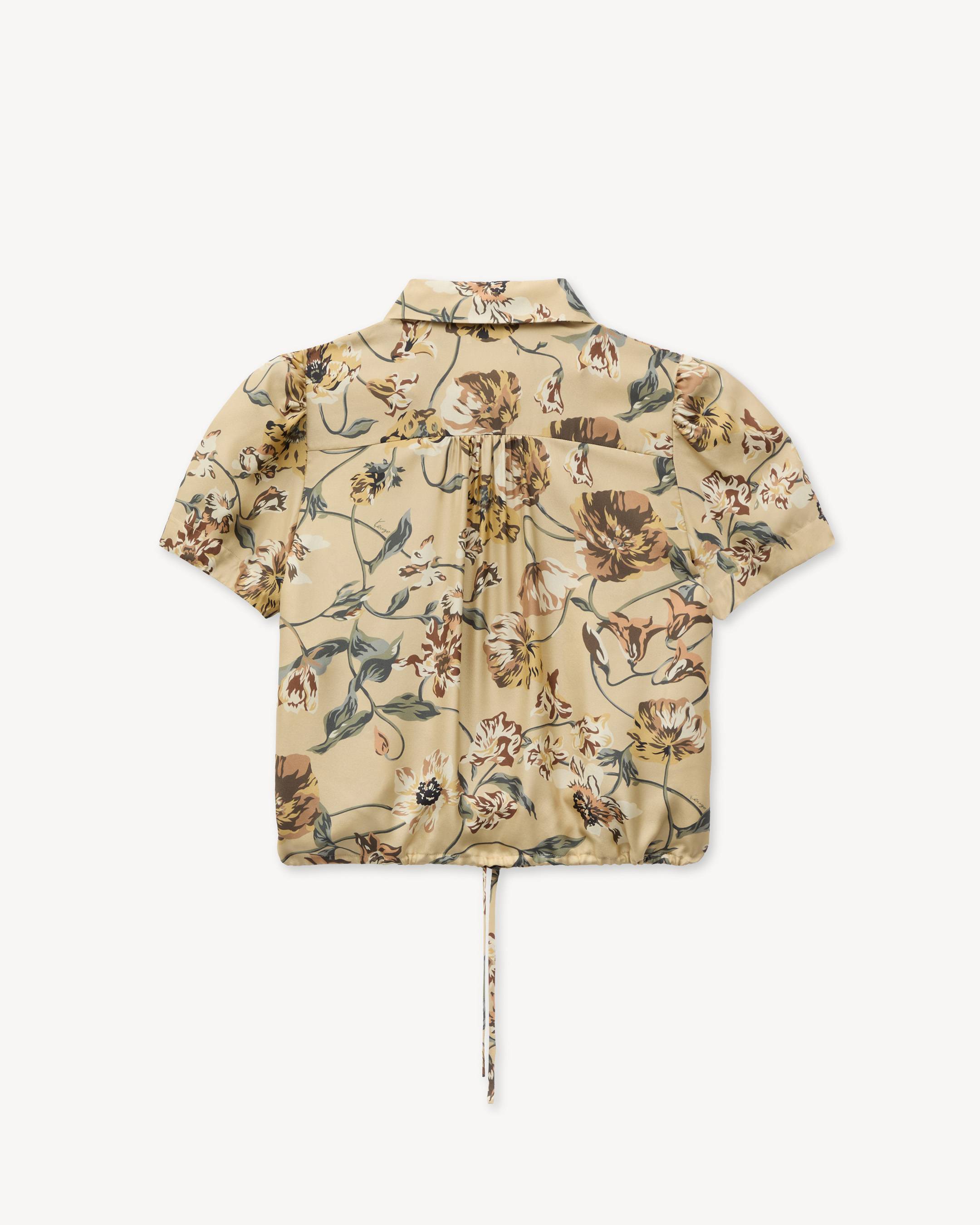 'KENZO Wildflower' パフィー スリーブ ブラウス イン シルク