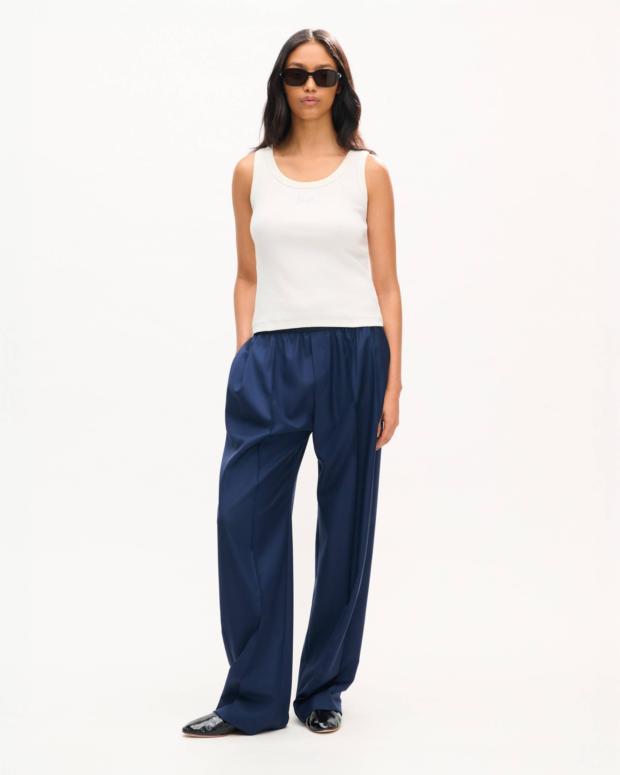 'KENZO Signature' embroidered tank top in cotton