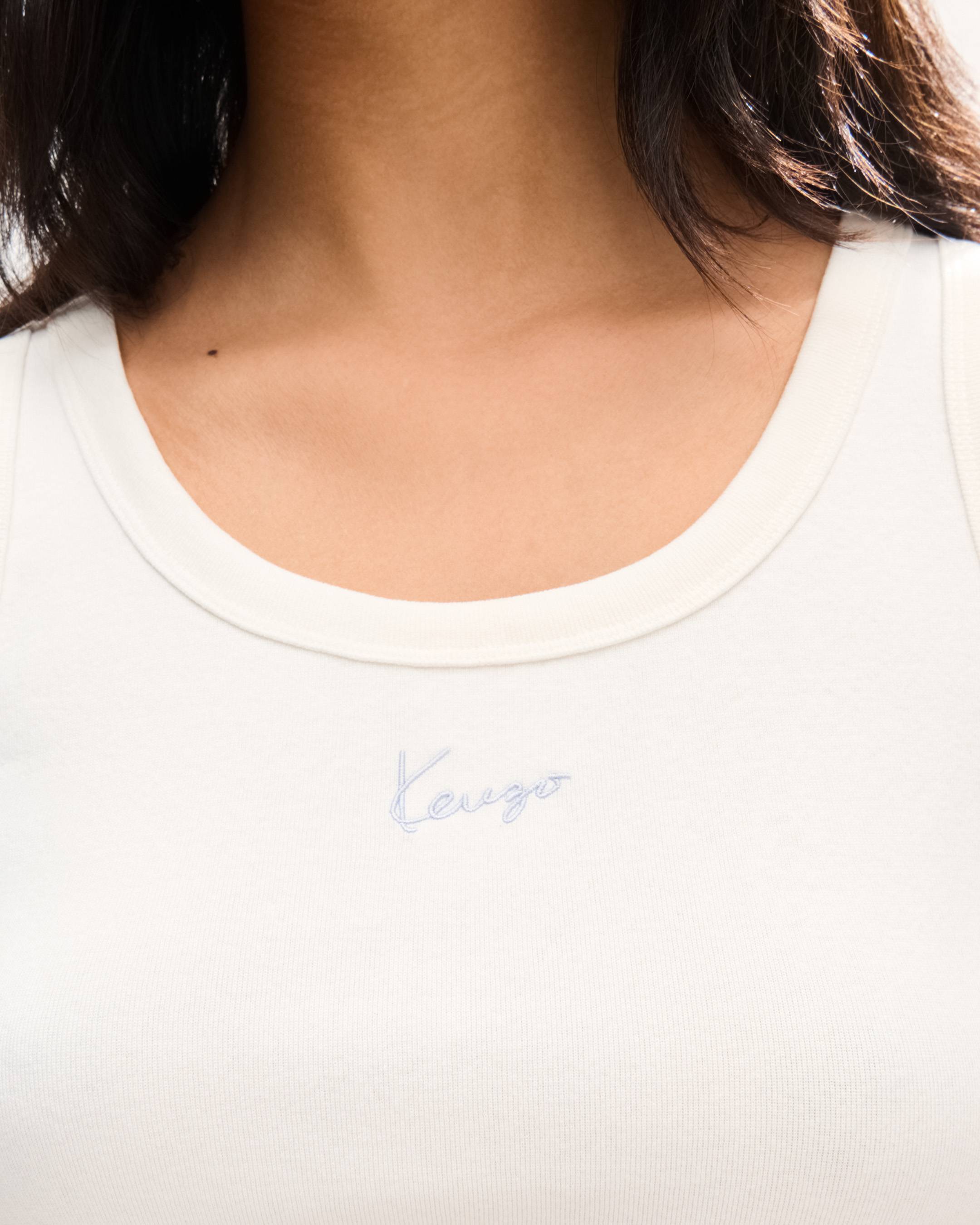 'KENZO Signature' embroidered tank top in cotton