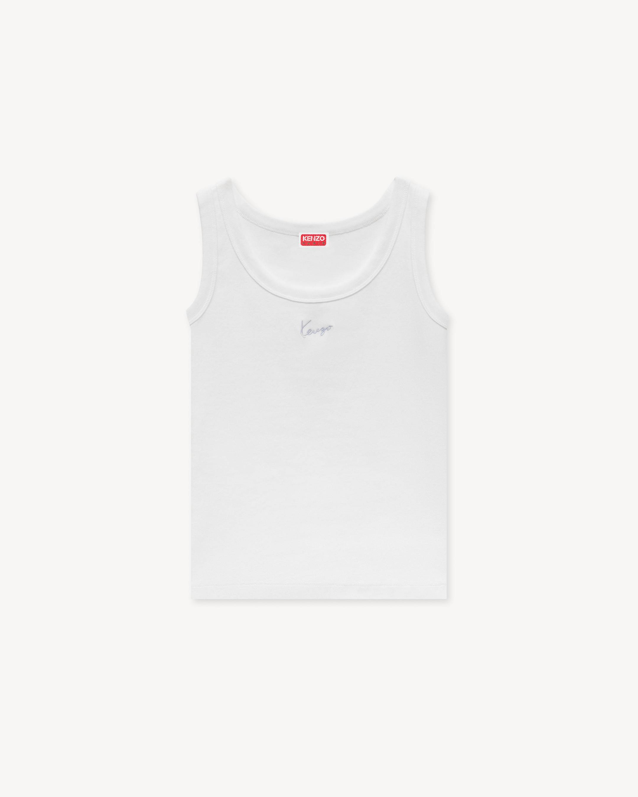 'KENZO Signature' embroidered tank top in cotton