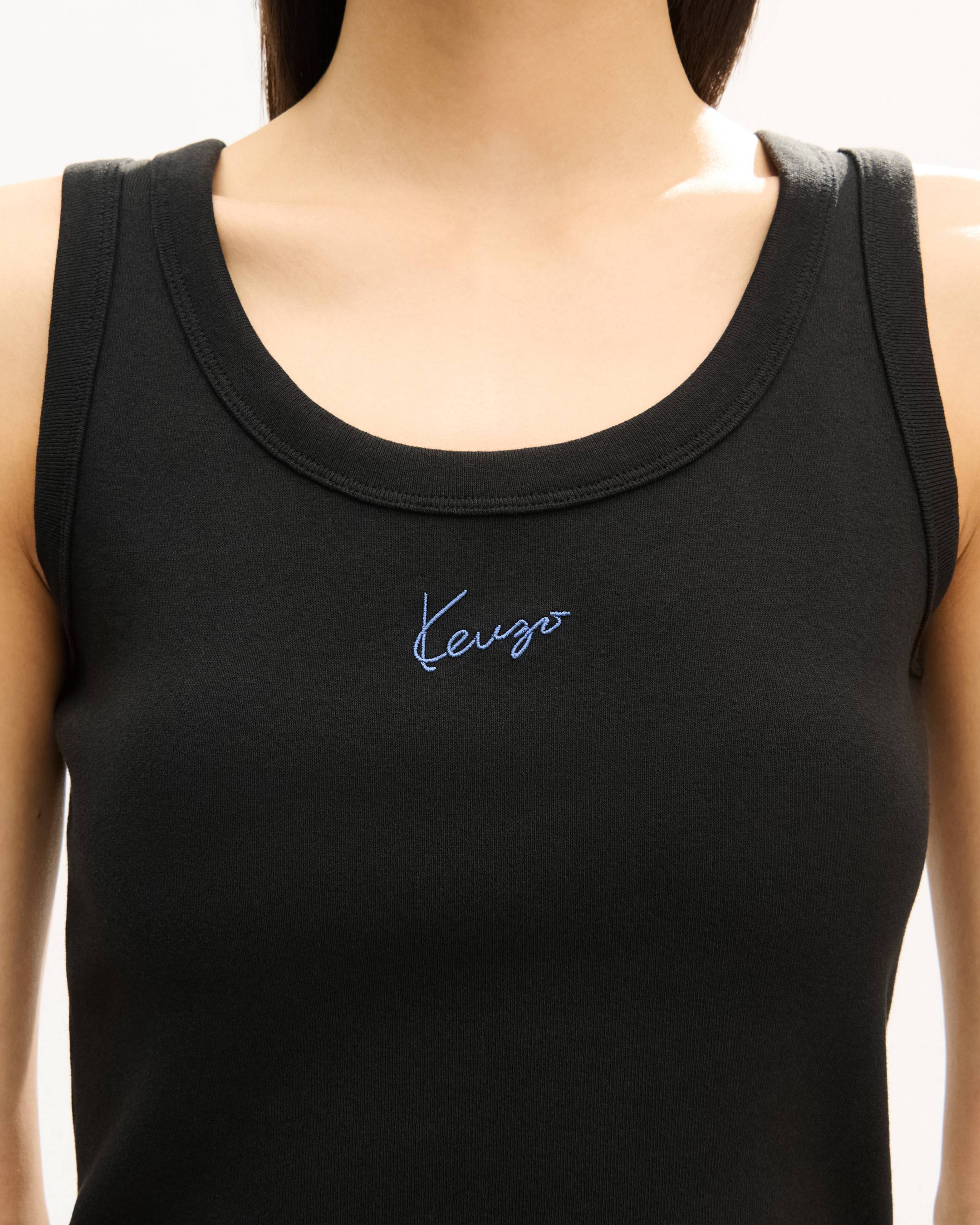 'KENZO Signature' embroidered tank top in cotton