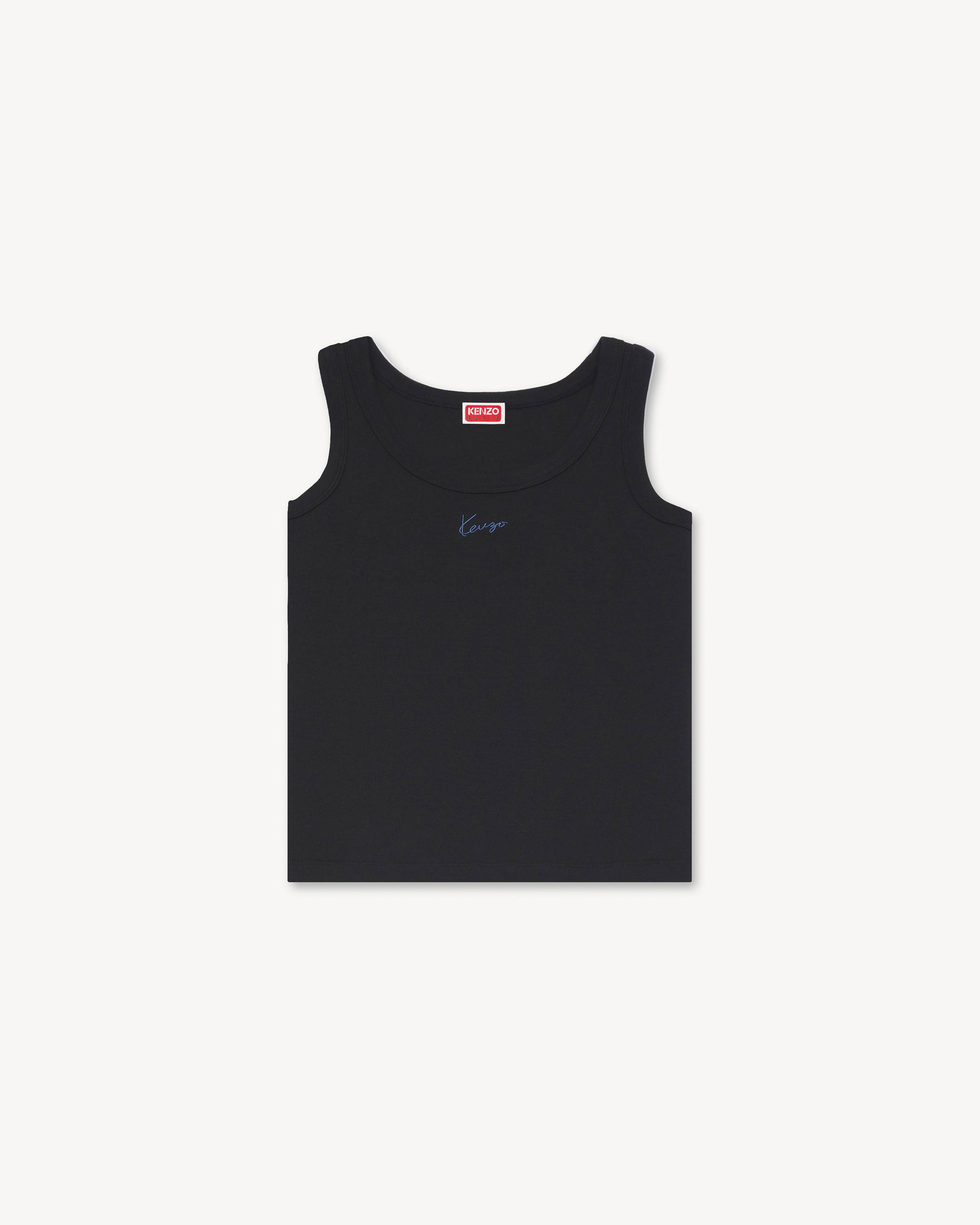 'KENZO Signature' embroidered tank top in cotton