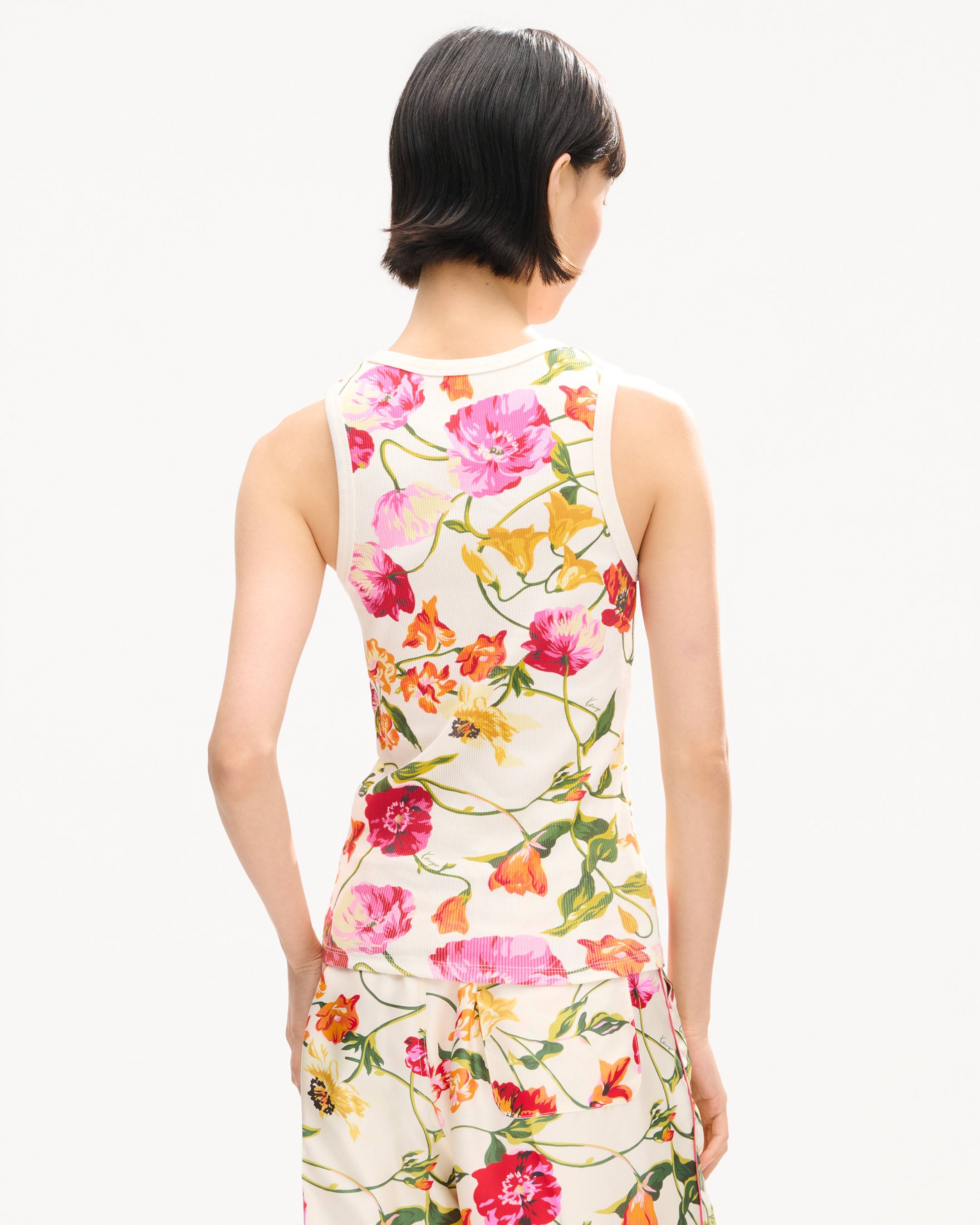 Eng anliegendes Tanktop &bdquo;KENZO Wildflower&ldquo; aus Baumwolle