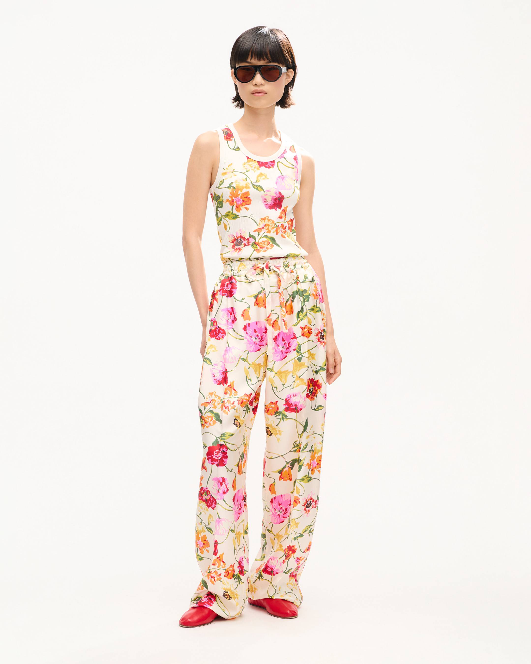 Eng anliegendes Tanktop &bdquo;KENZO Wildflower&ldquo; aus Baumwolle