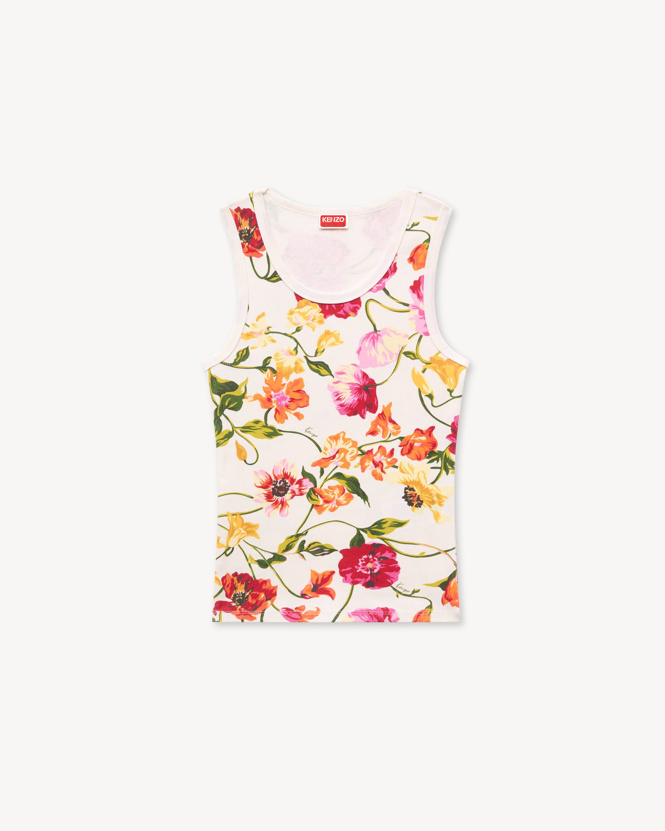 KENZO Wildflower' skinny tank top in cotton | Women's | KENZO