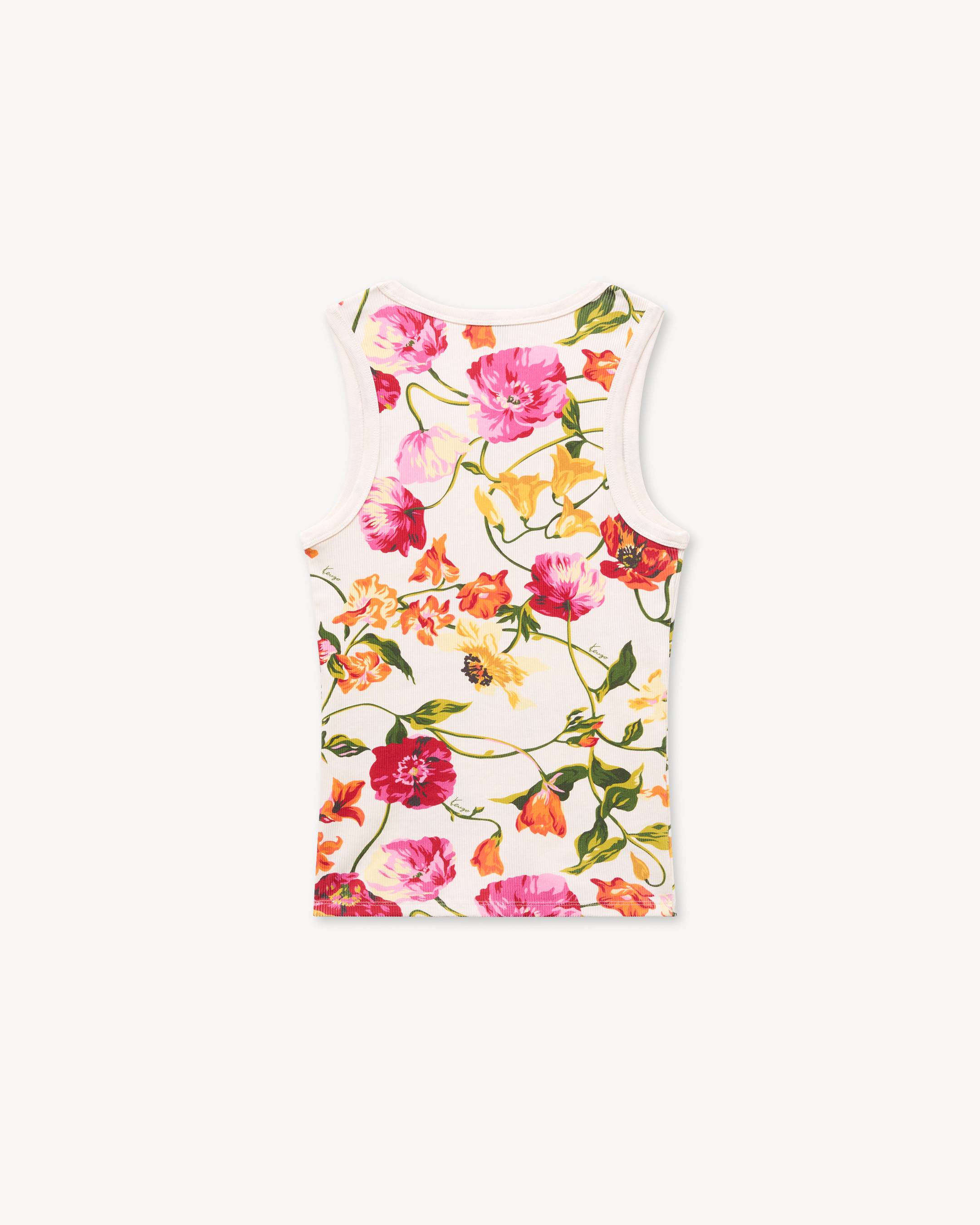 Eng anliegendes Tanktop &bdquo;KENZO Wildflower&ldquo; aus Baumwolle