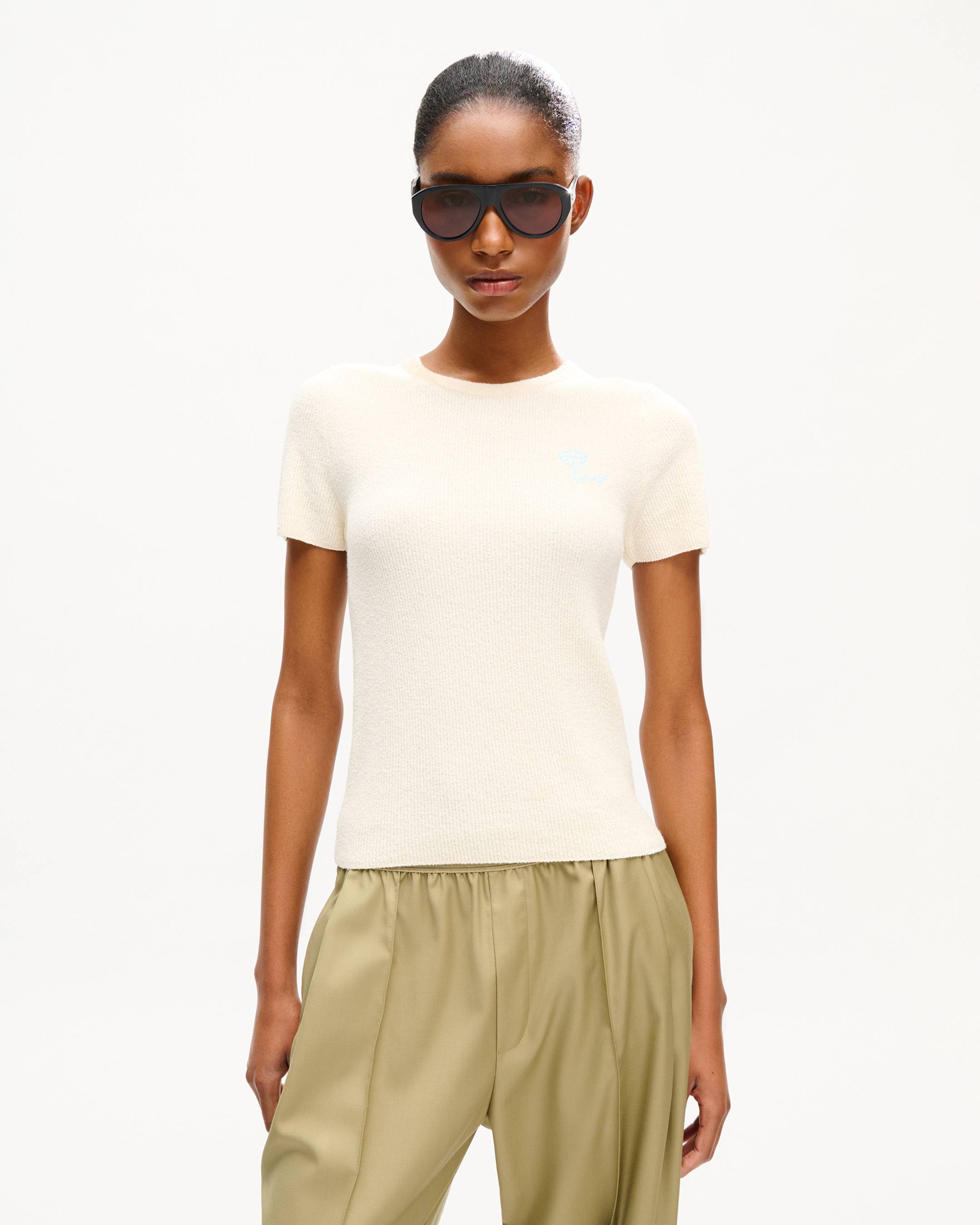 KENZO Tulip' embroidered top in spongy cotton | Women's | KENZO