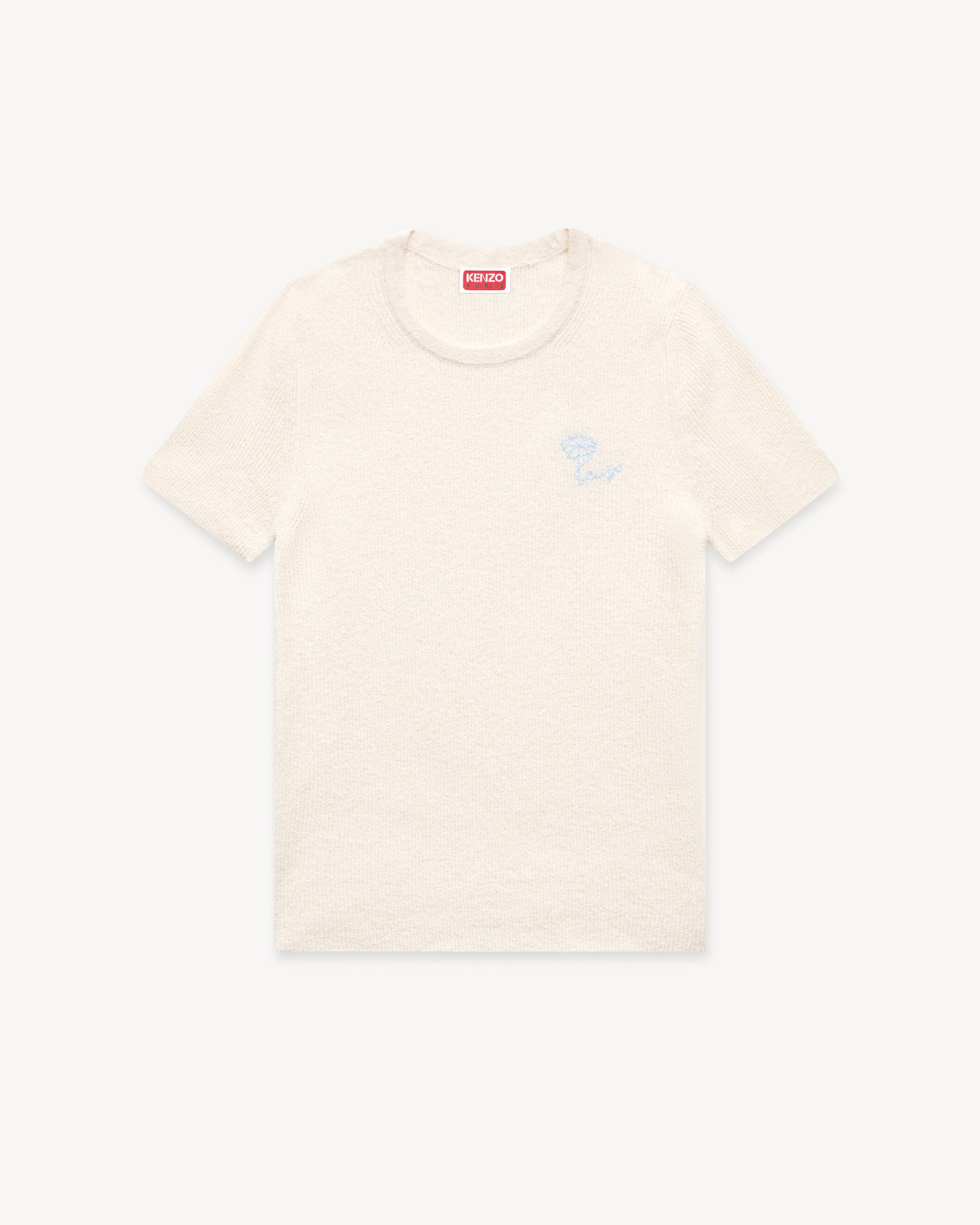 'KENZO Tulip' embroidered top in spongy cotton