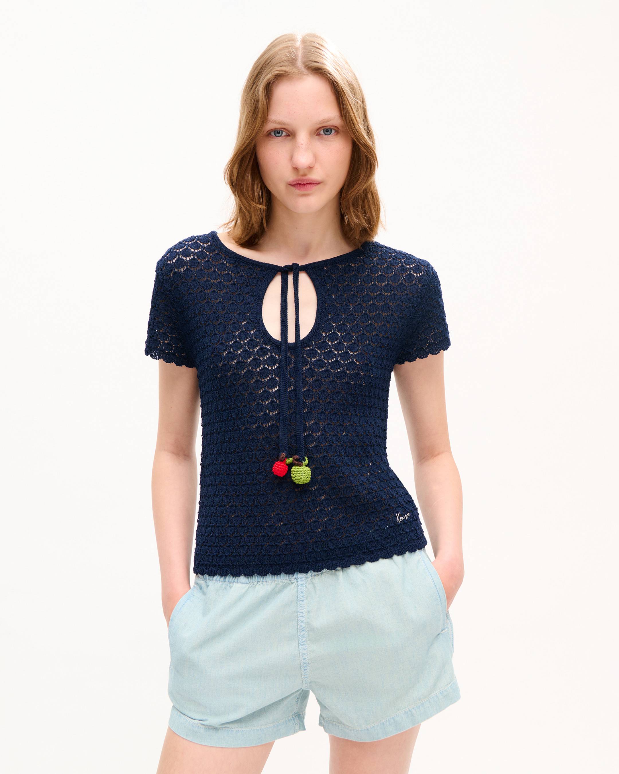 'KENZO Apple Pop' クロシェ トップス