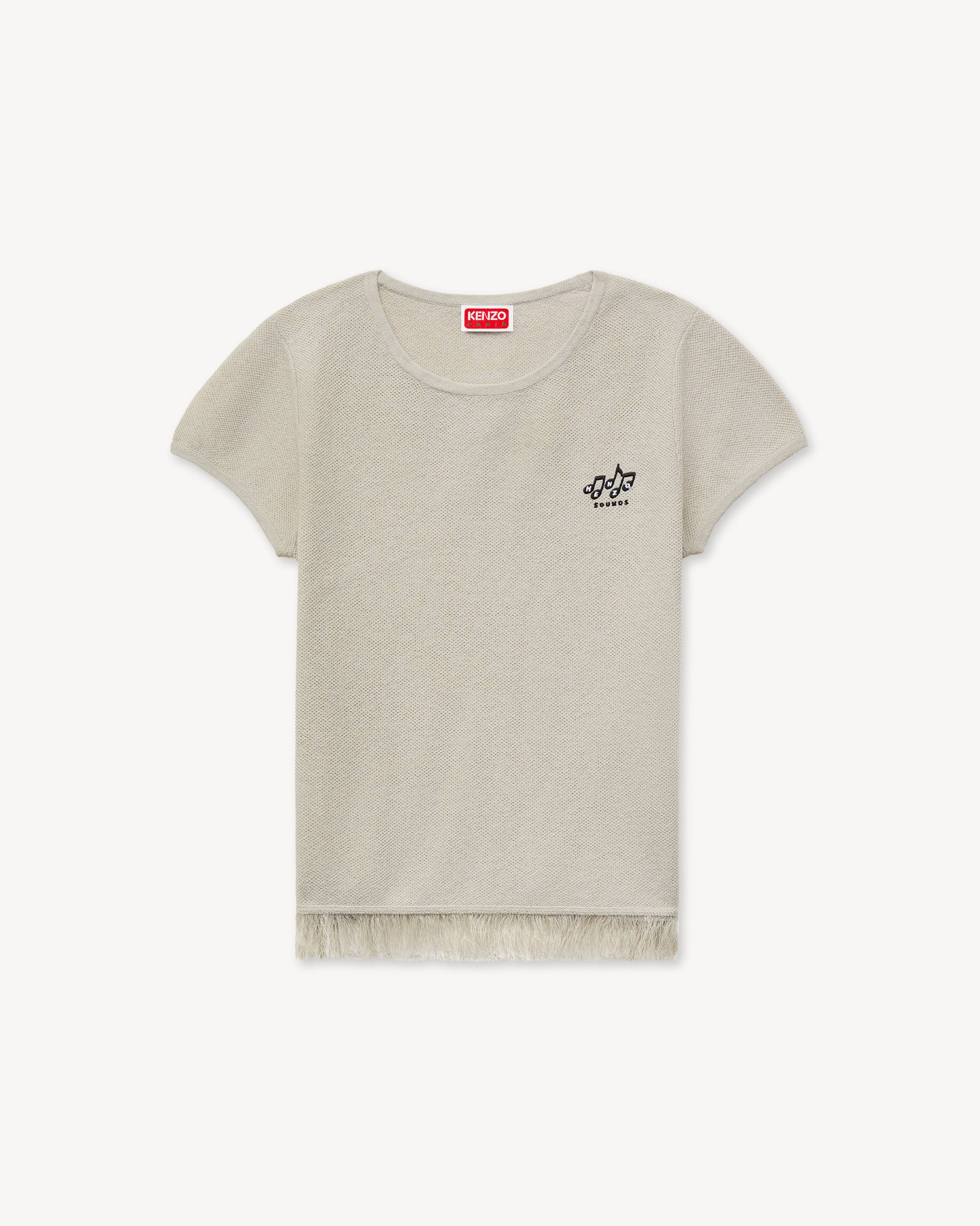 'KENZO Sounds' embroidered top in cotton linen