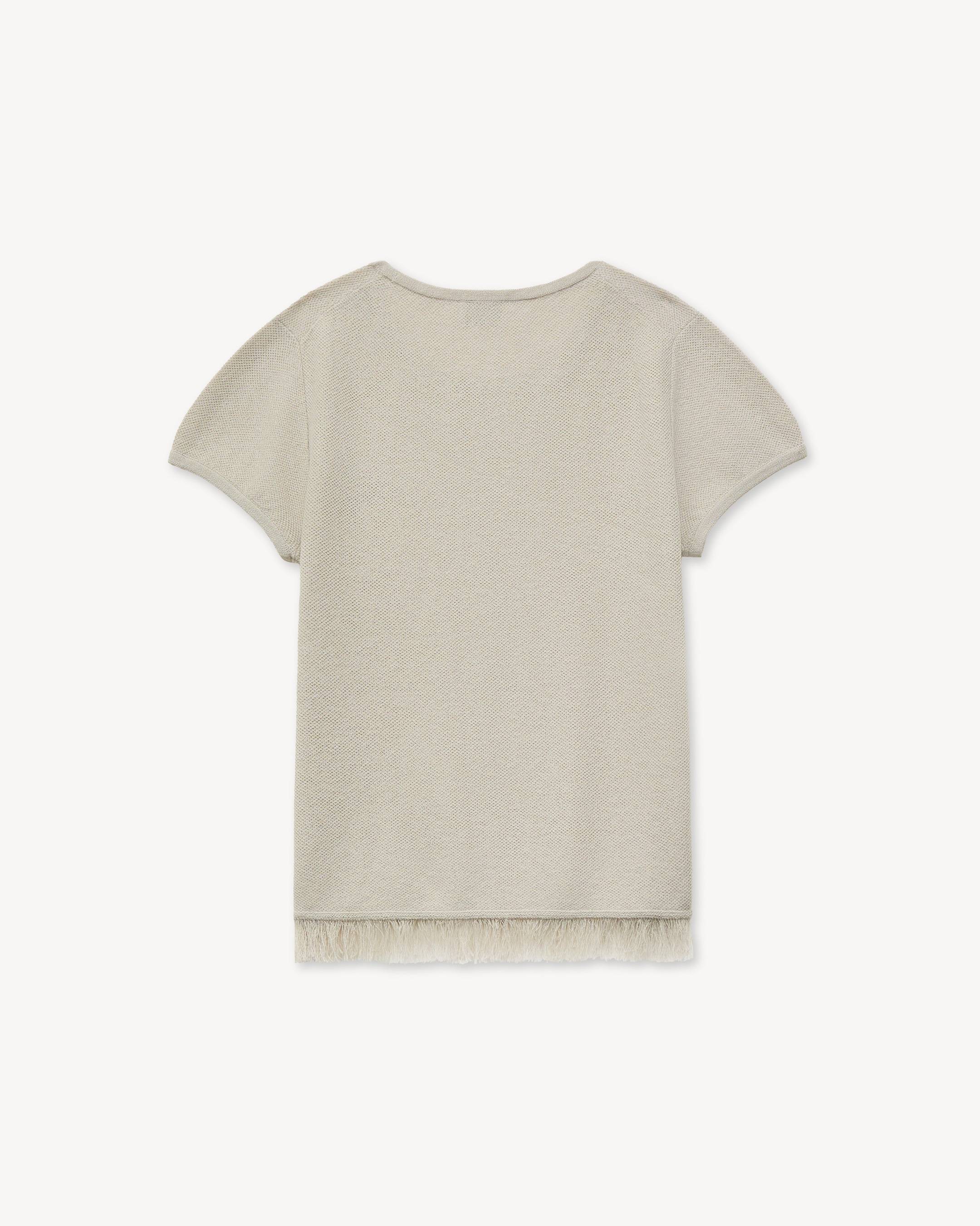 'KENZO Sounds' embroidered top in cotton linen